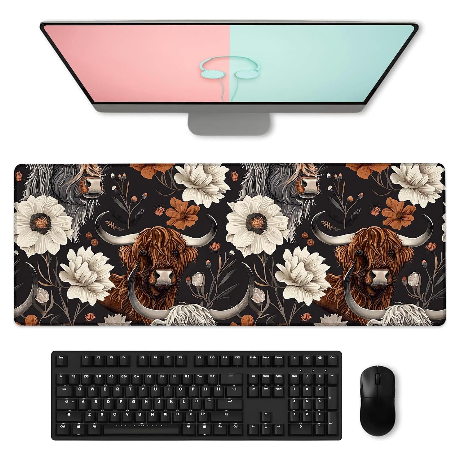 Alfombrilla de Ratón Genérico Vaca de las Tierras Altas 80x30cm