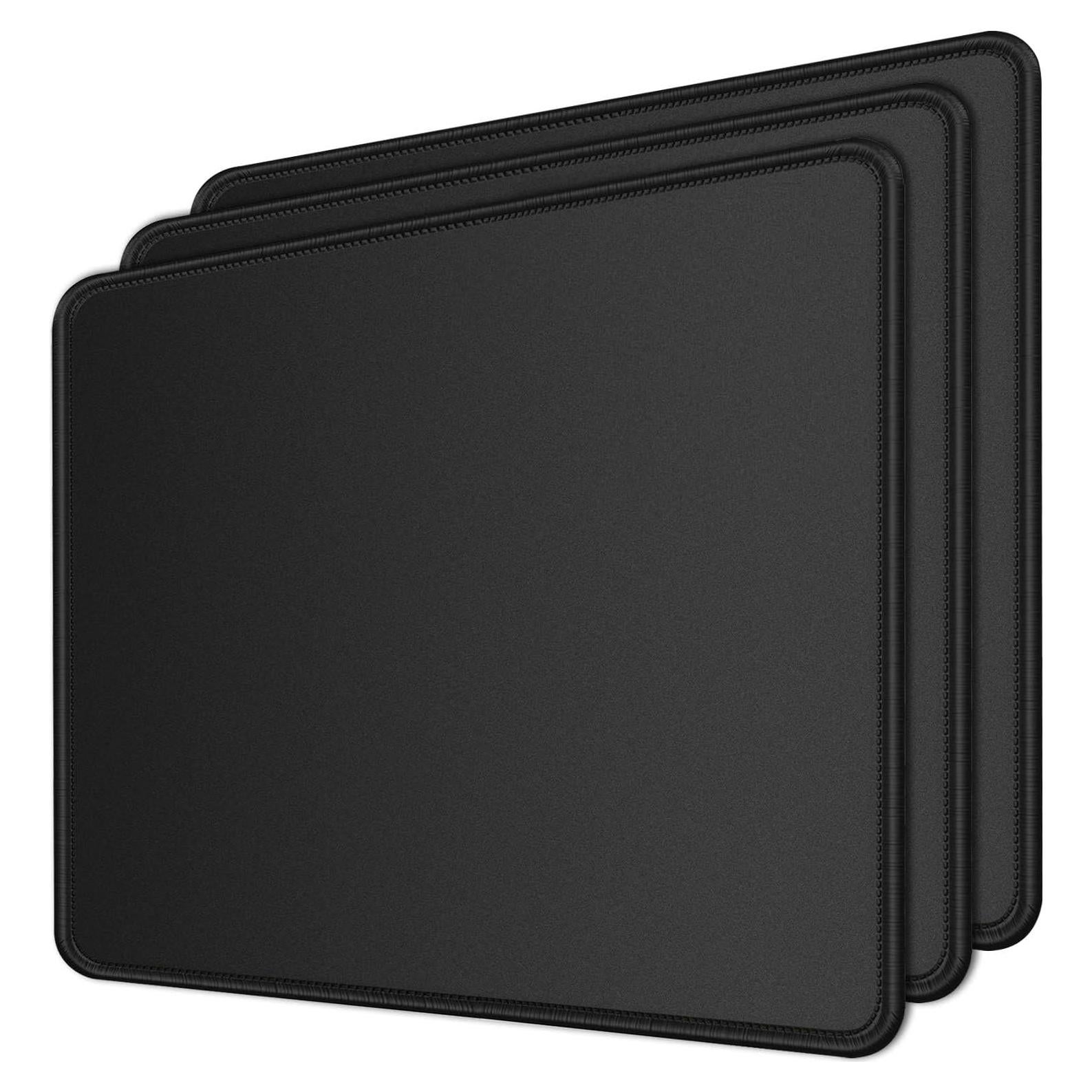 Juego de 3 alfombrillas de ratón QELIROKY negras portátiles