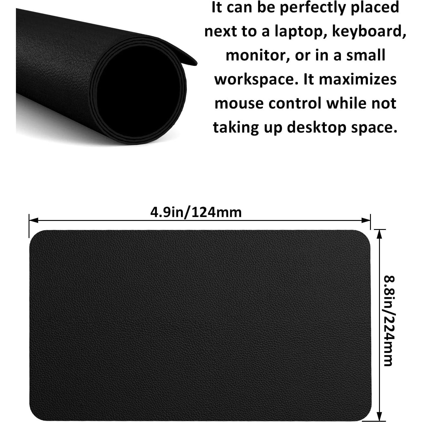 Almohadillas de Ratón Autoadhesivas HETTHI 12.4x22.4cm Negro