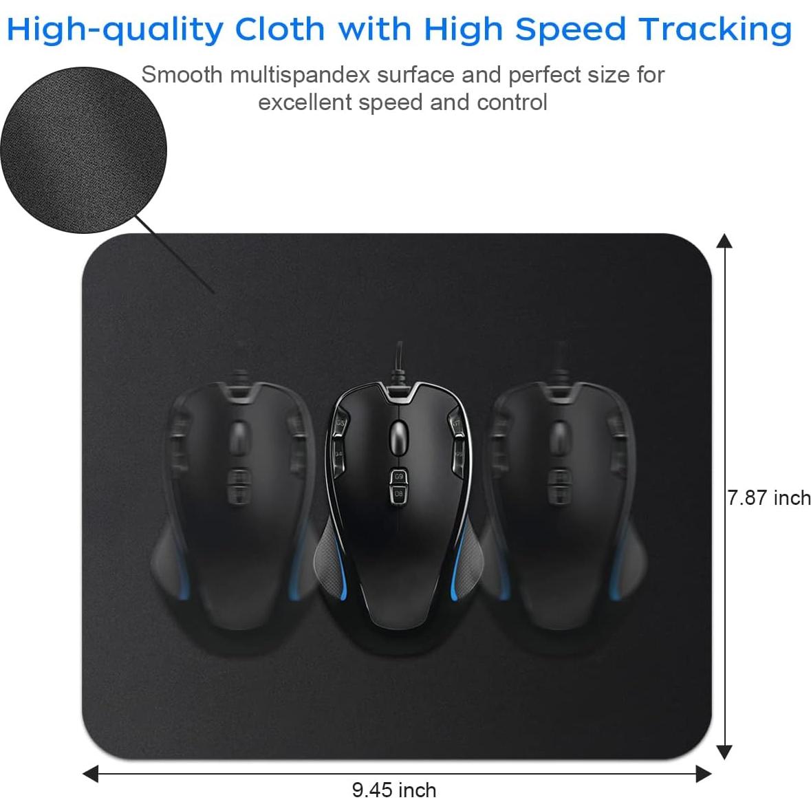 Alfombrilla de Ratón JIKIOU 3 Pack 24x20cm Antideslizante