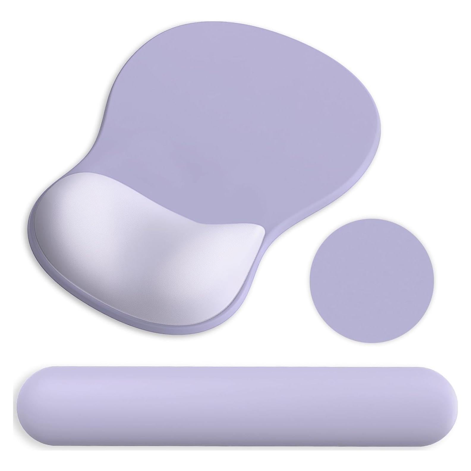 Alfombrilla Ergonómica G JGOO con Reposamuñecas Gel Púrpura