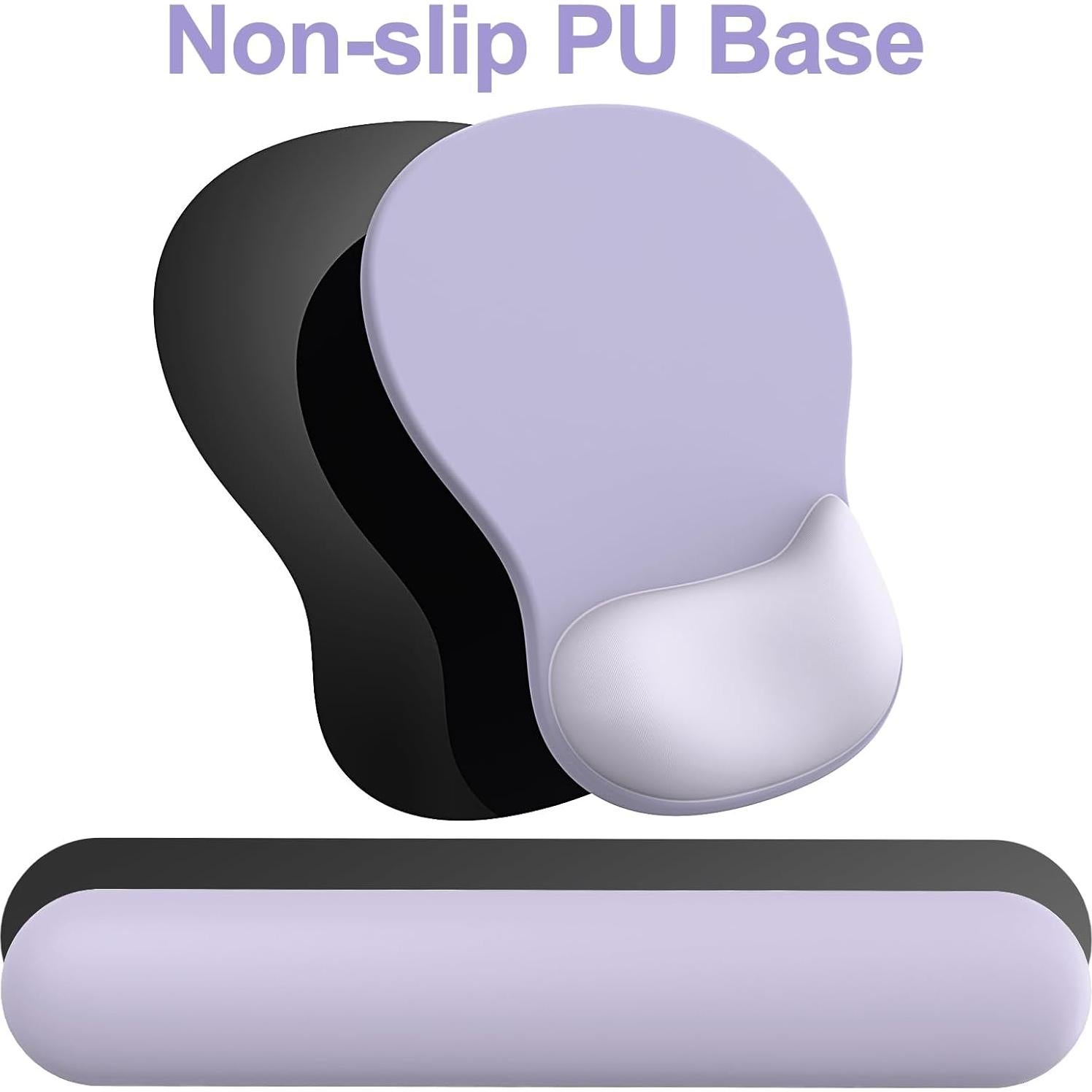 Alfombrilla Ergonómica G JGOO con Reposamuñecas Gel Púrpura