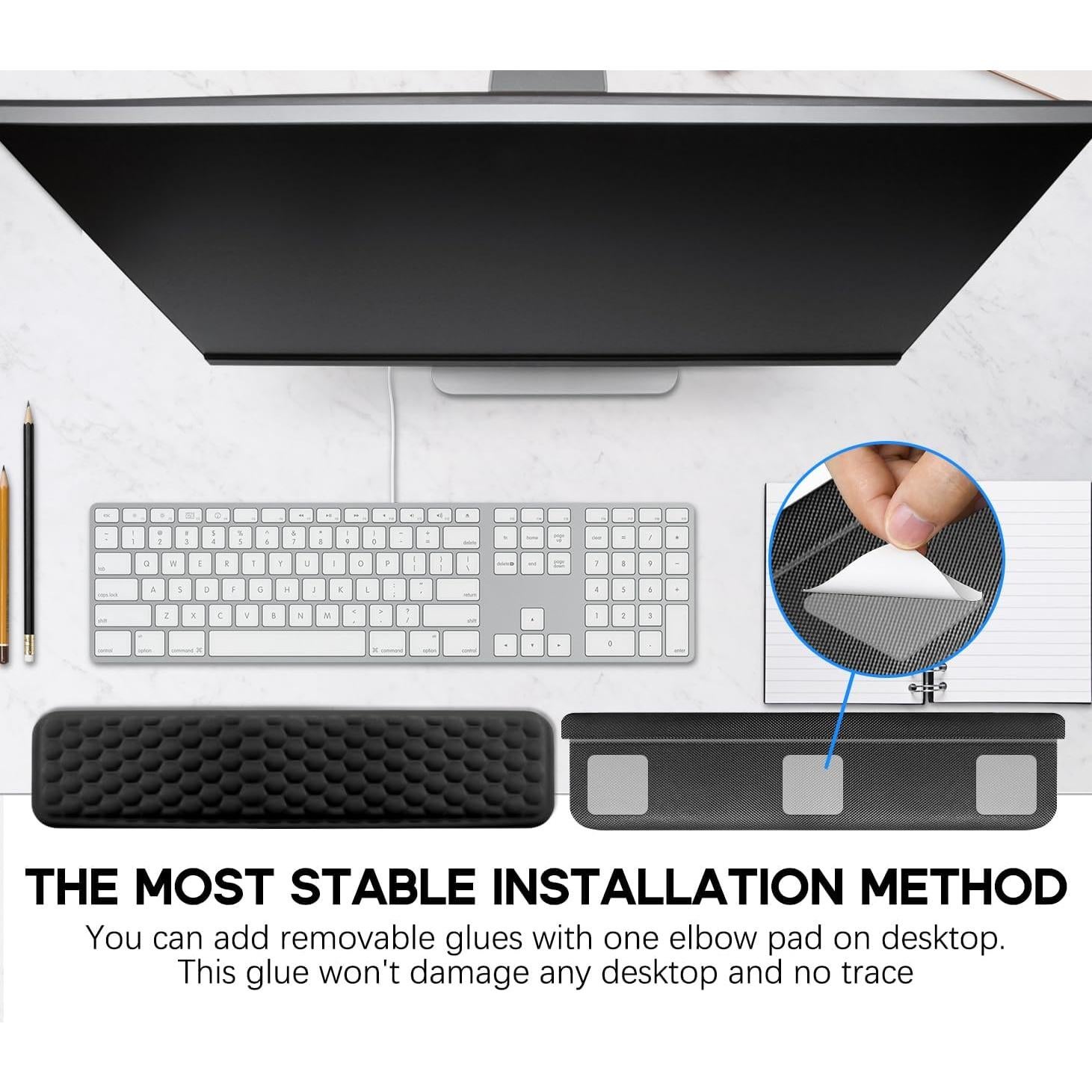 Almohadilla para Codo JIKIOU en Forma de L - 2 Piezas, Espuma Viscoelástica, Antideslizante, Alivio del Dolor