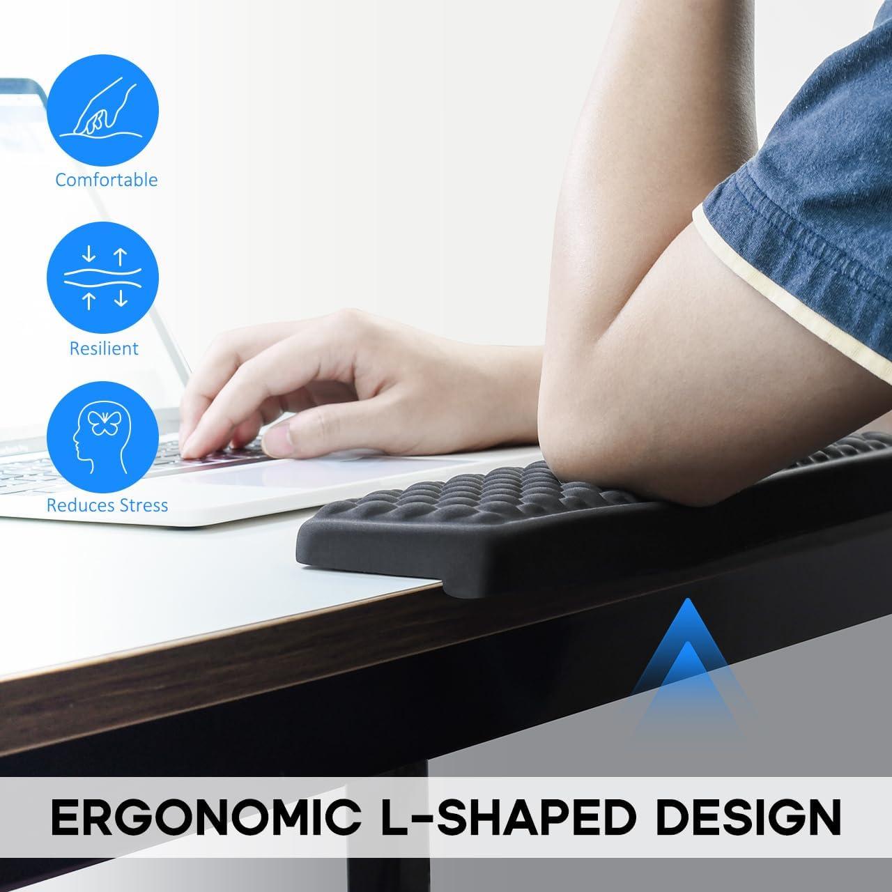 Almohadilla para Codo JIKIOU en Forma de L - 2 Piezas, Espuma Viscoelástica, Antideslizante, Alivio del Dolor