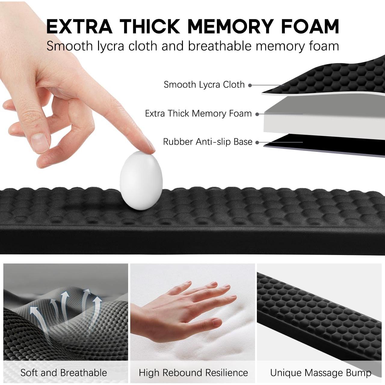 Almohadilla para Codo JIKIOU en Forma de L - 2 Piezas, Espuma Viscoelástica, Antideslizante, Alivio del Dolor