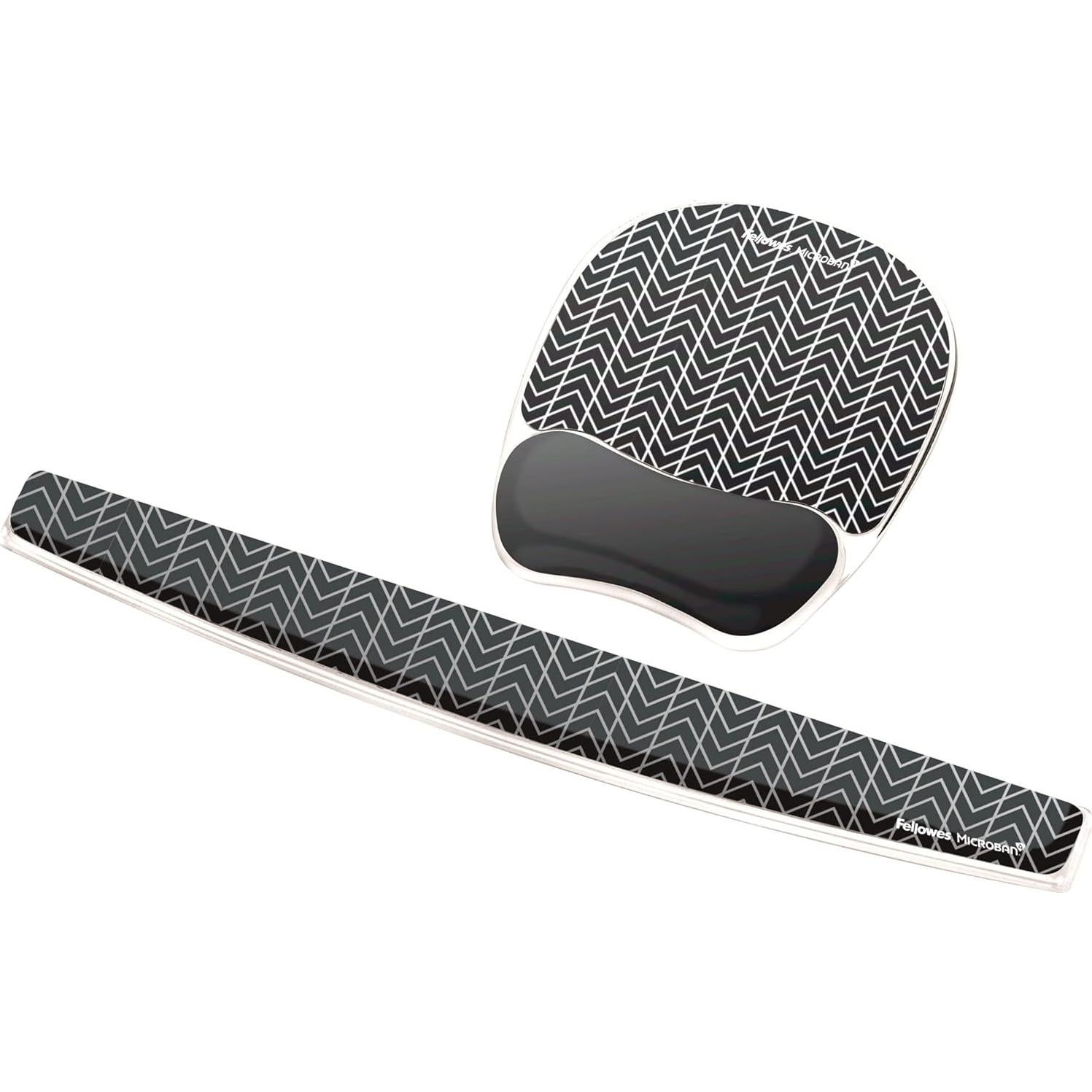 Reposamuñecas de Gel Fellowes 9549901 Antimicrobiano Negro