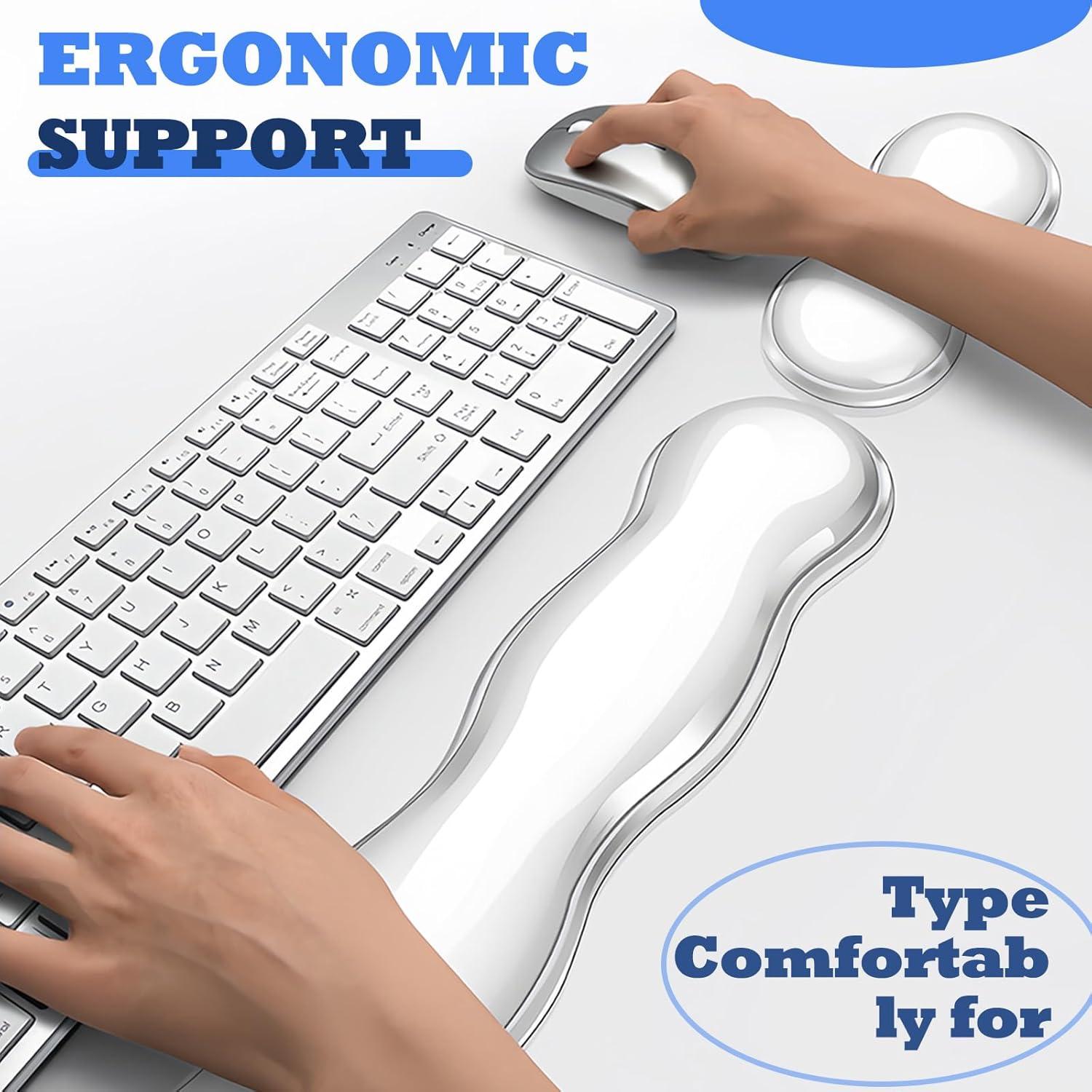 Juego de Reposamuñecas de Gel Silicona Genérico Antideslizante