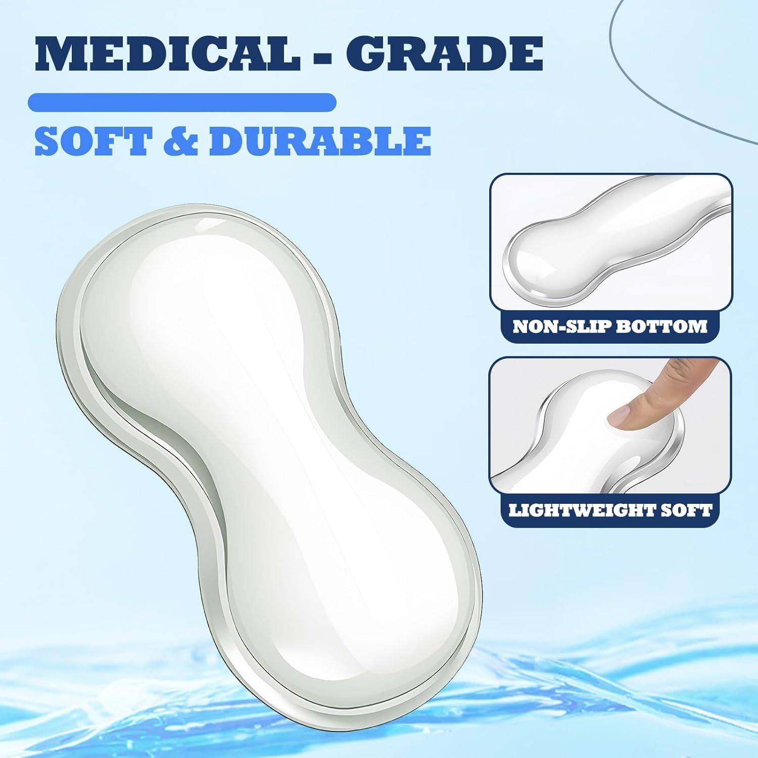 Juego de Reposamuñecas de Gel Silicona Genérico Antideslizante