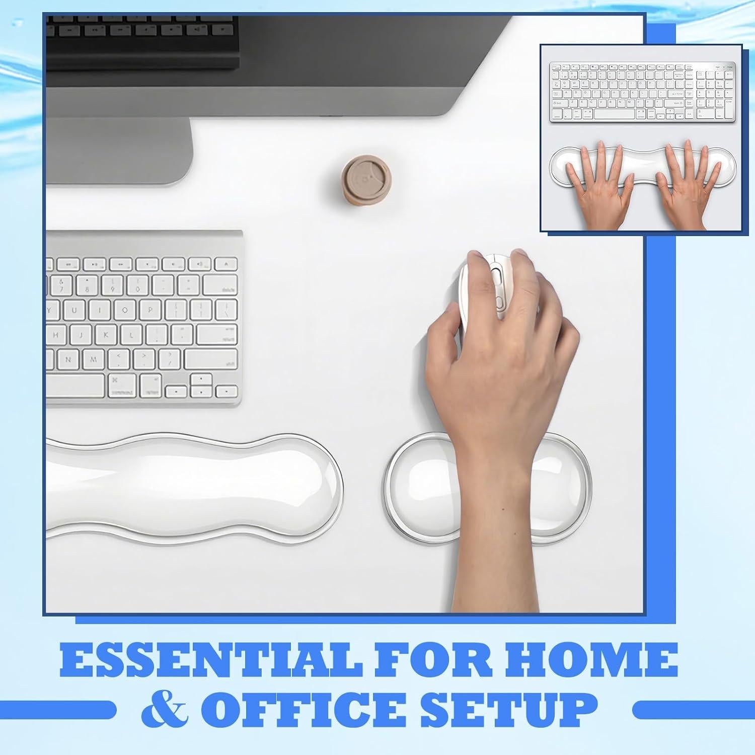 Juego de Reposamuñecas de Gel Silicona Genérico Antideslizante