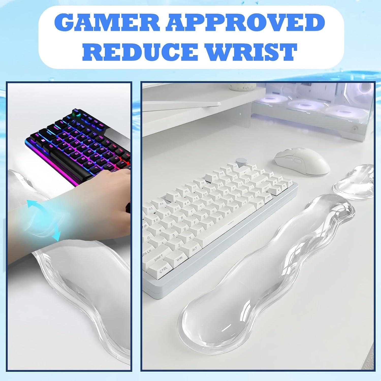 Juego de Reposamuñecas de Gel Silicona Genérico Antideslizante