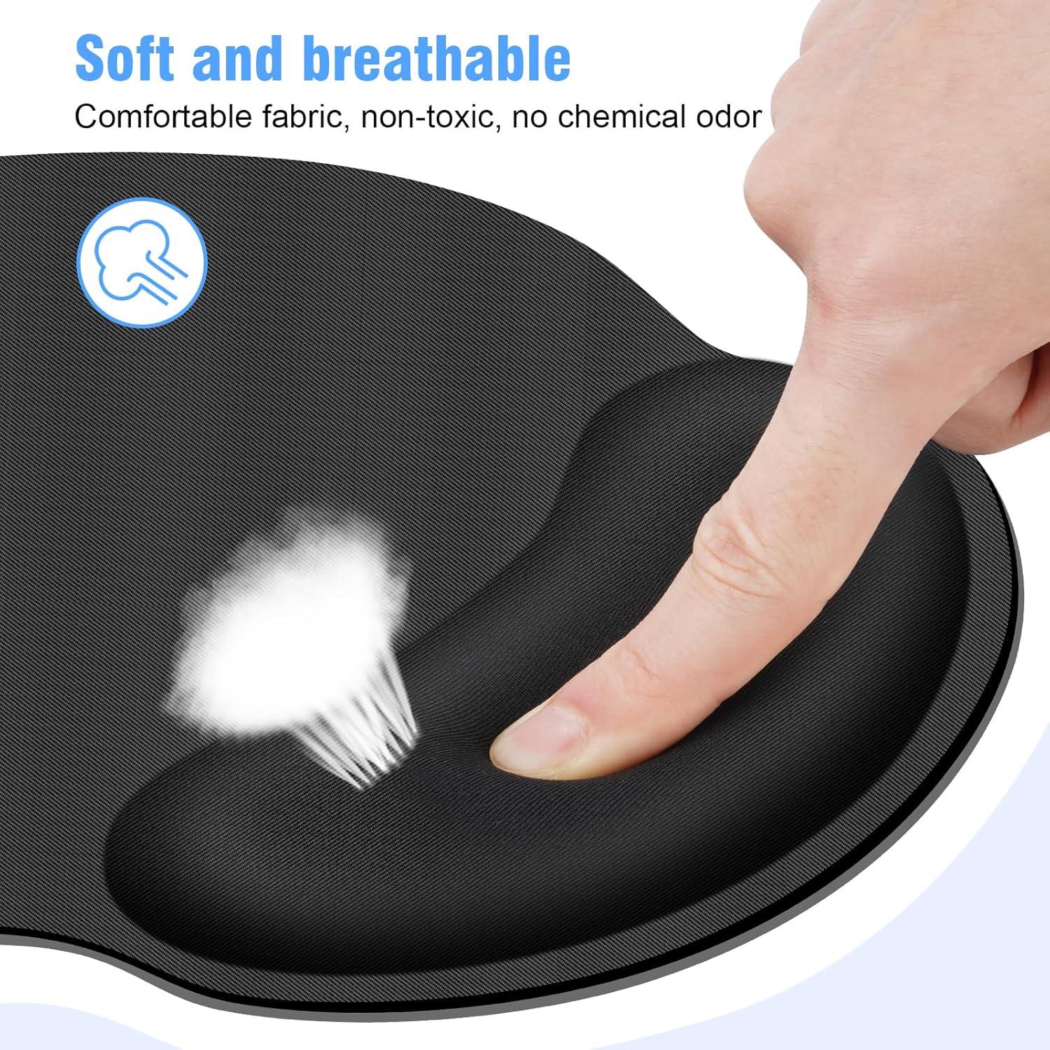 Alfombrilla de Ratón Ergonómica WECOOL con Reposamuñecas 24.9x23.1cm