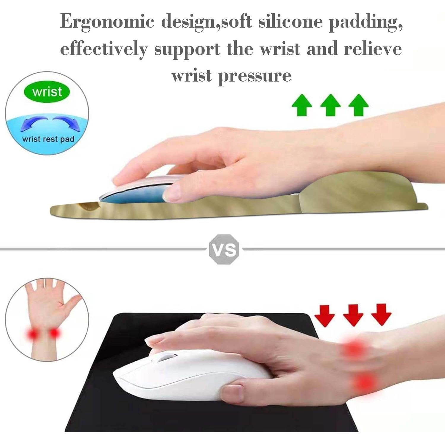 Alfombrilla Ergonómica para Ratón PIDAY con Reposamuñecas