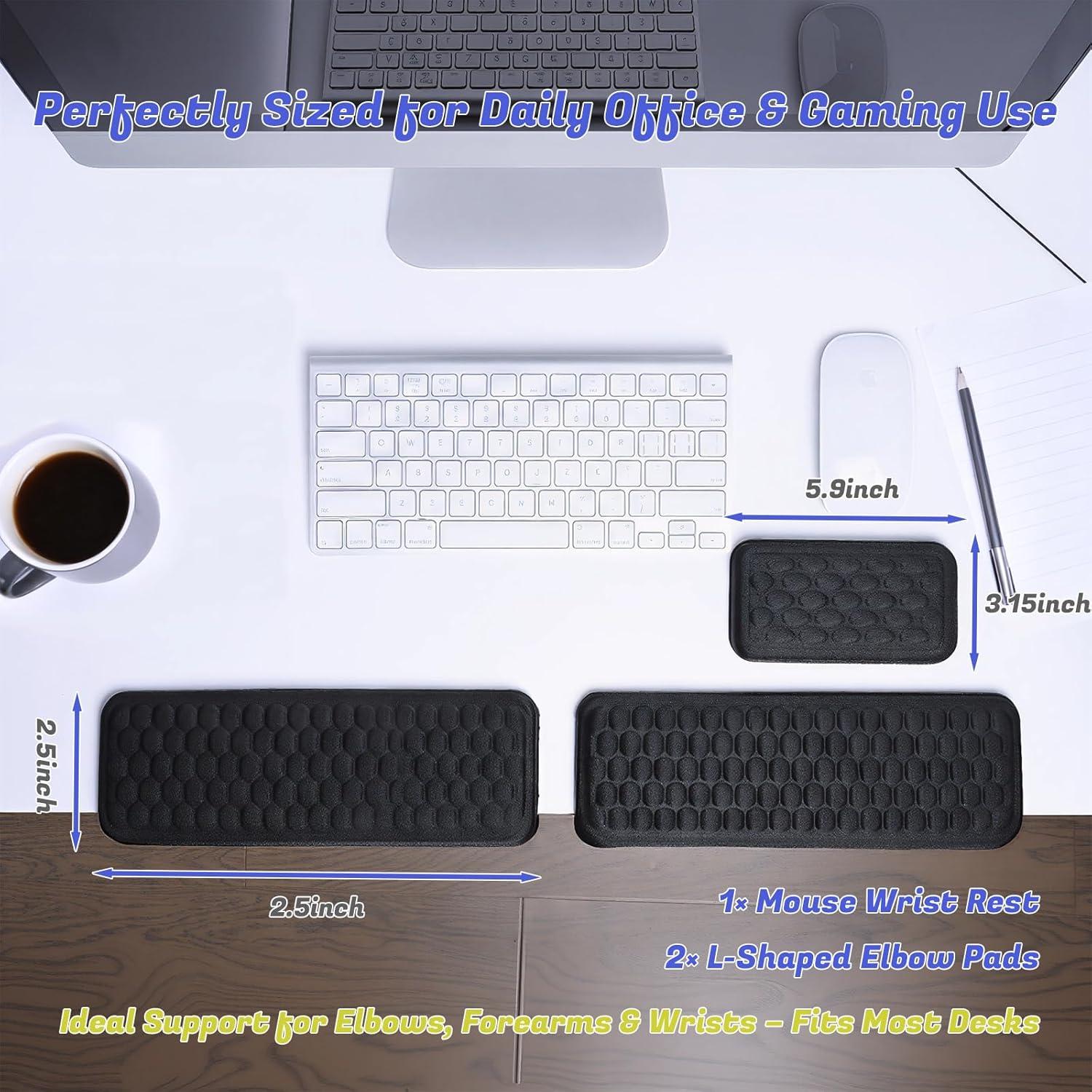 Juego de Almohadillas Ergonómicas EAVAN 3 Piezas para Escritorio