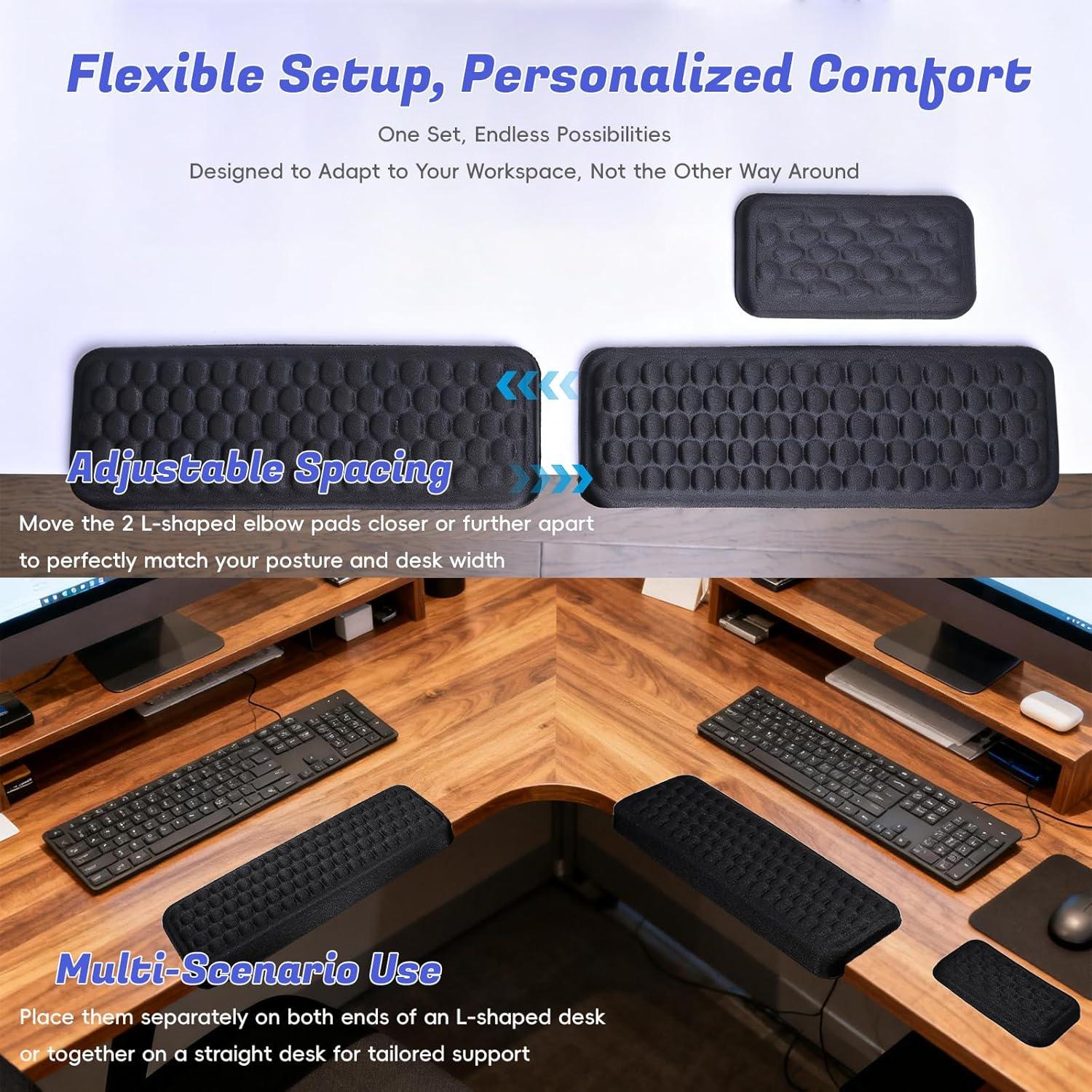 Juego de Almohadillas Ergonómicas EAVAN 3 Piezas para Escritorio