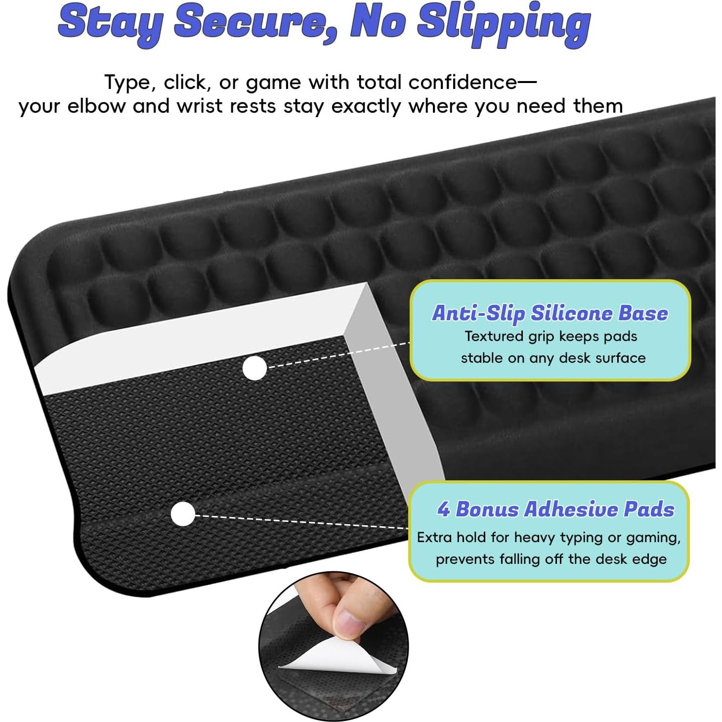 Juego de Almohadillas Ergonómicas EAVAN 3 Piezas para Escritorio