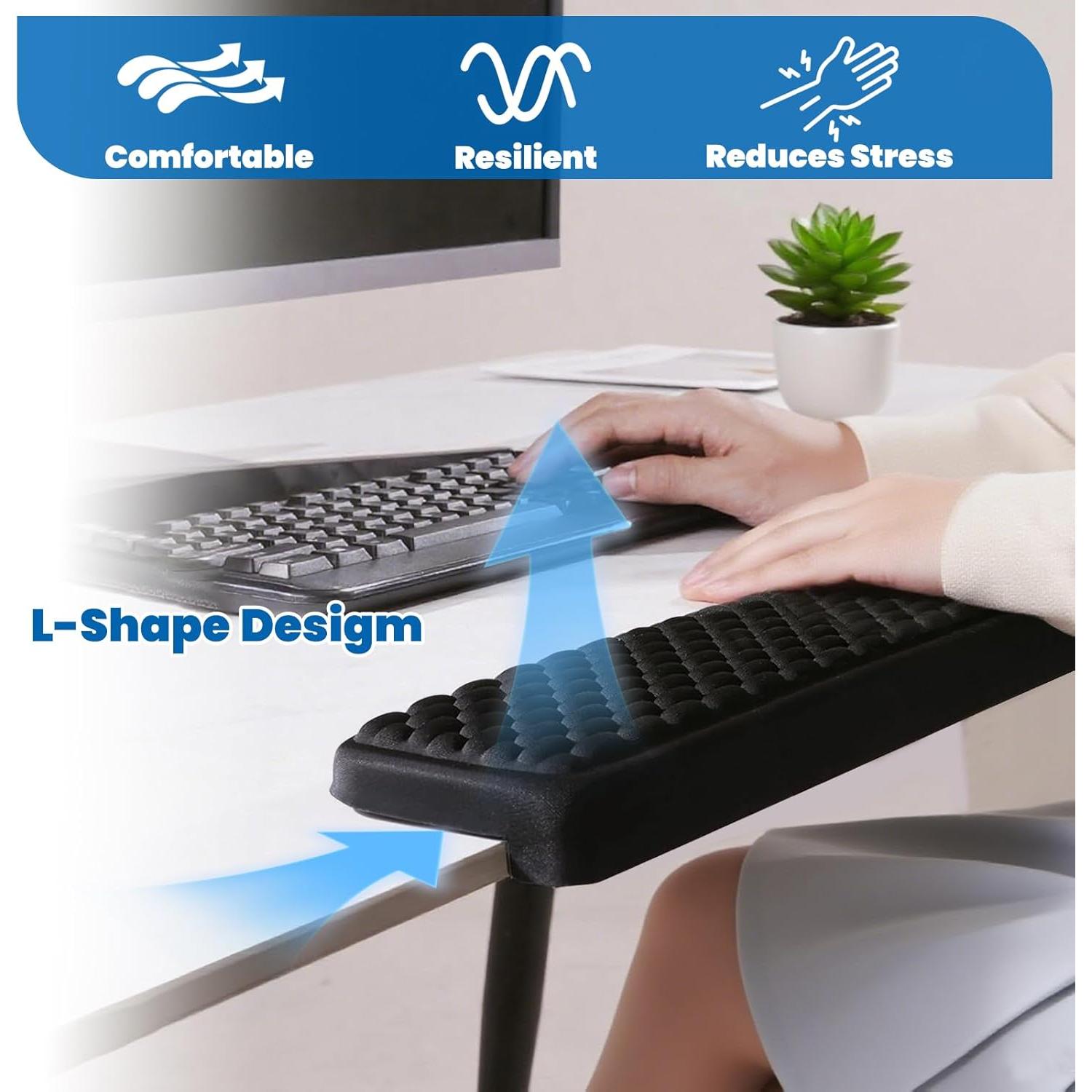 Reposabrazos Ergonómico Telihao - Espuma Viscoelástica, 2 Piezas