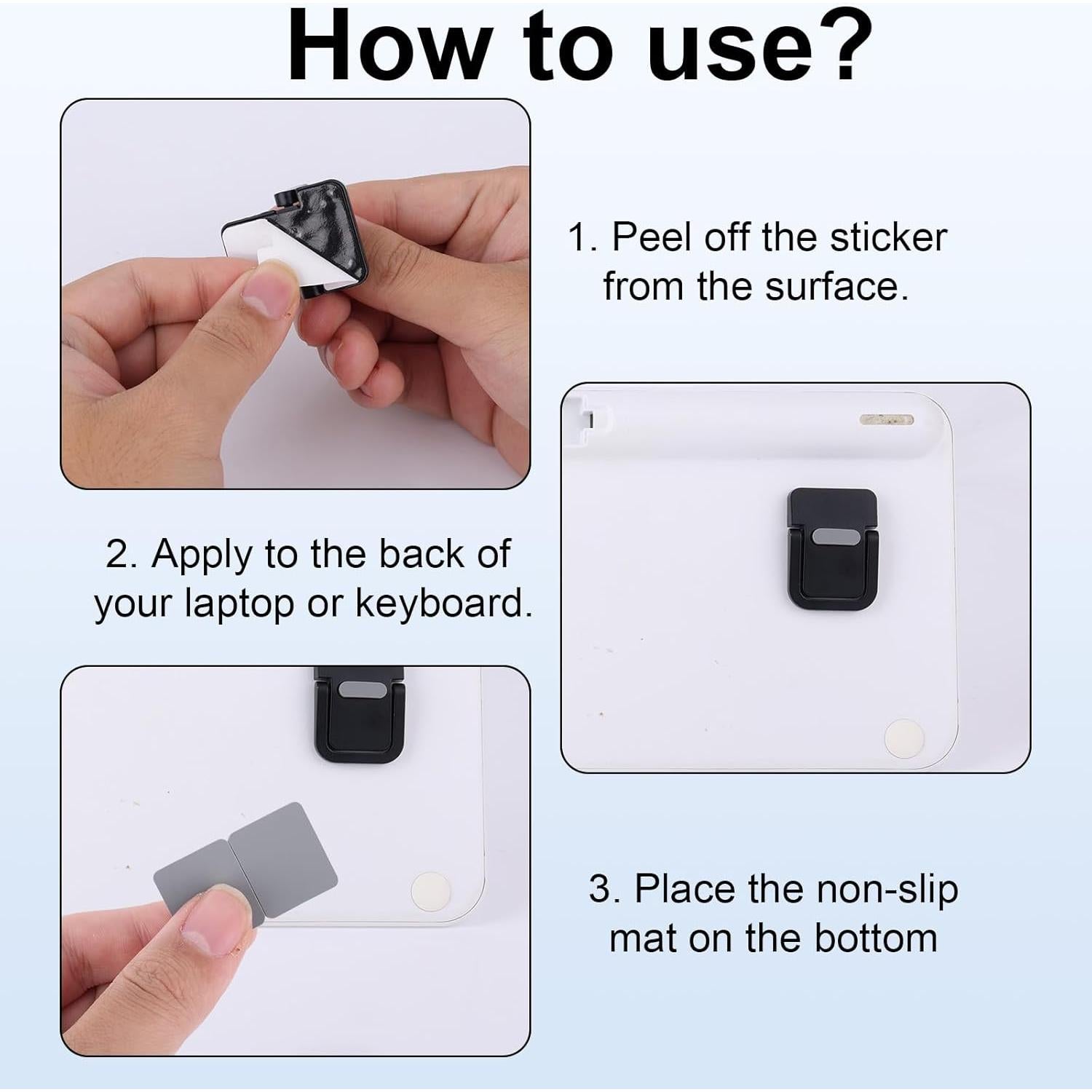 Soporte Mini Plegable para Laptop Penitue - 2 Piezas, Zinc