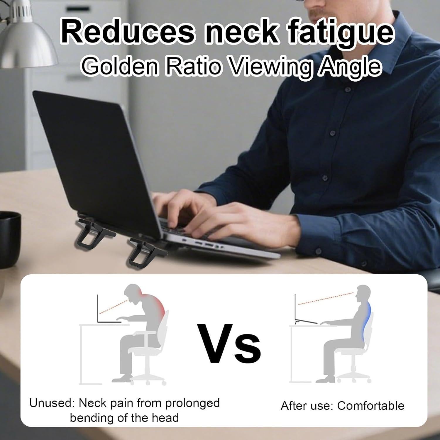 Soporte Mini Plegable para Laptop Penitue - 2 Piezas, Zinc