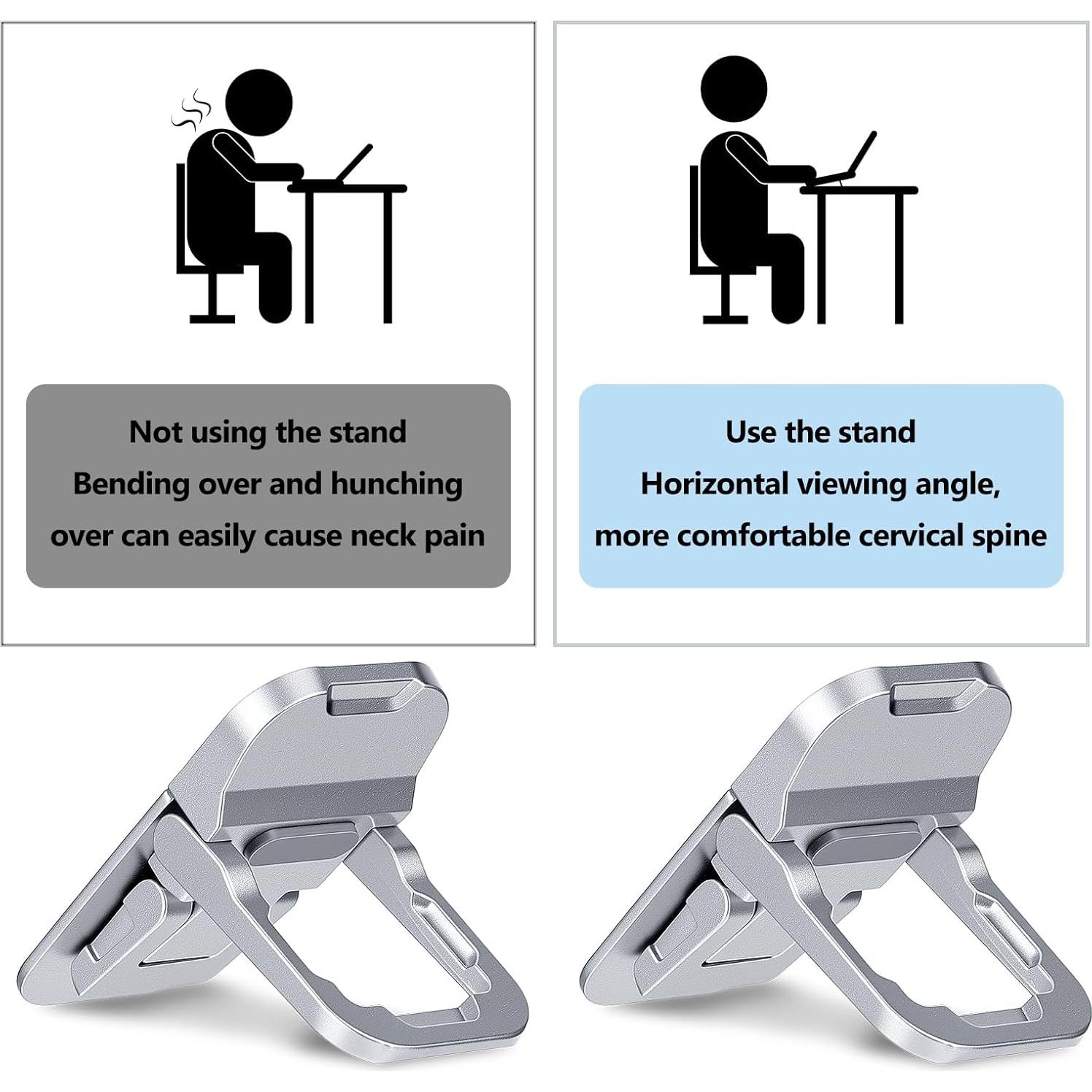 Soporte Plegable para Teclado XLIUAX Mini Ajustable Plata