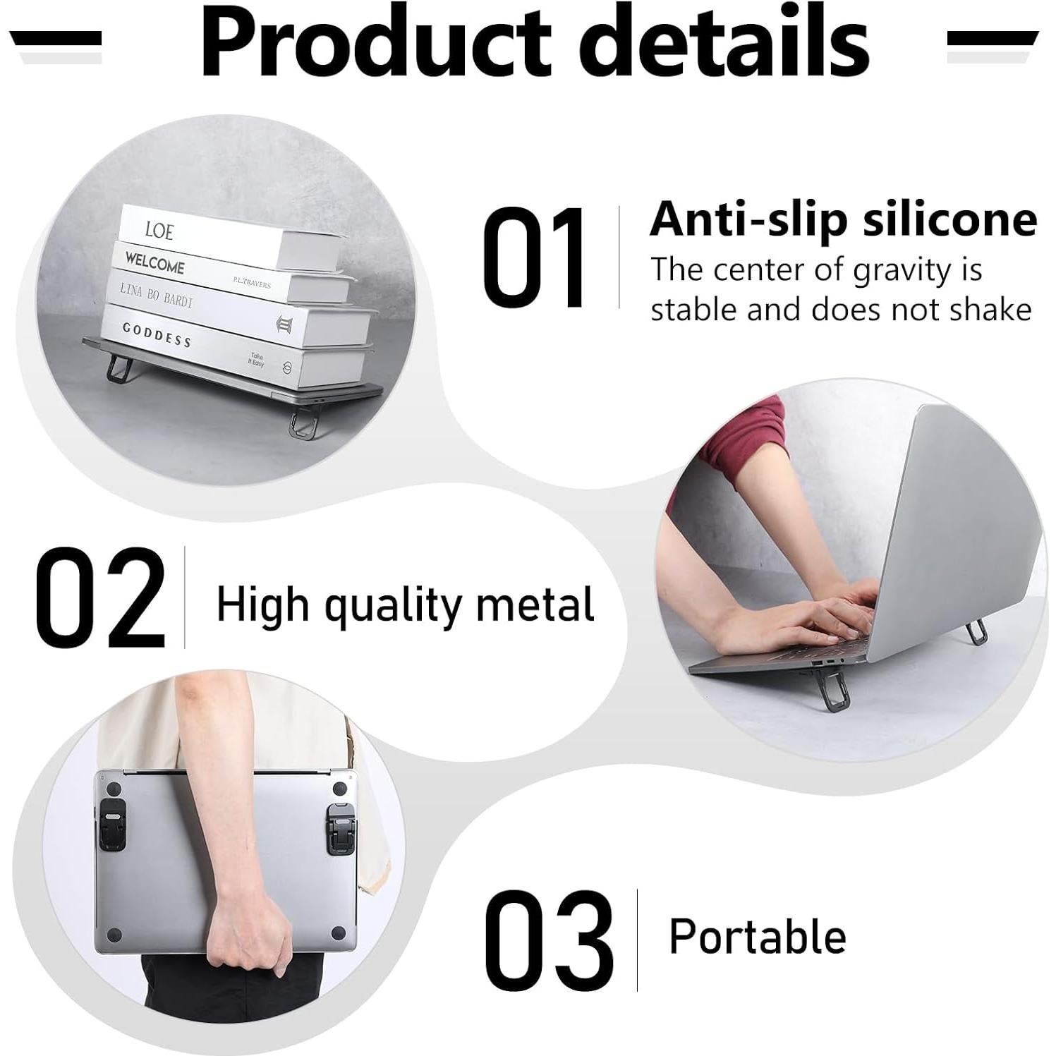 Soporte Plegable para Teclado XLIUAX Mini Ajustable Negro