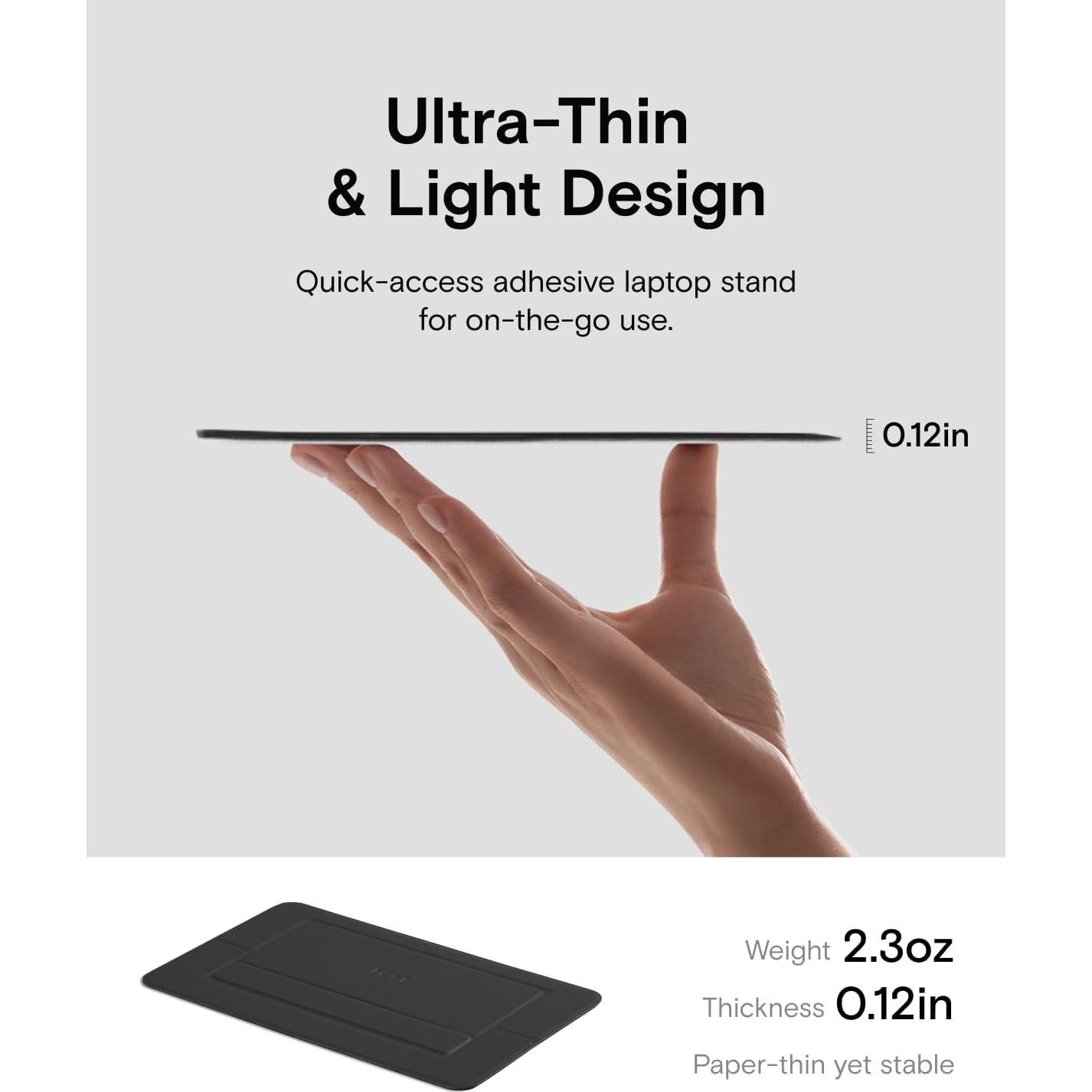 Soporte para Laptop MOFT Negro Jet, Elevador Plegable 2 Ángulos