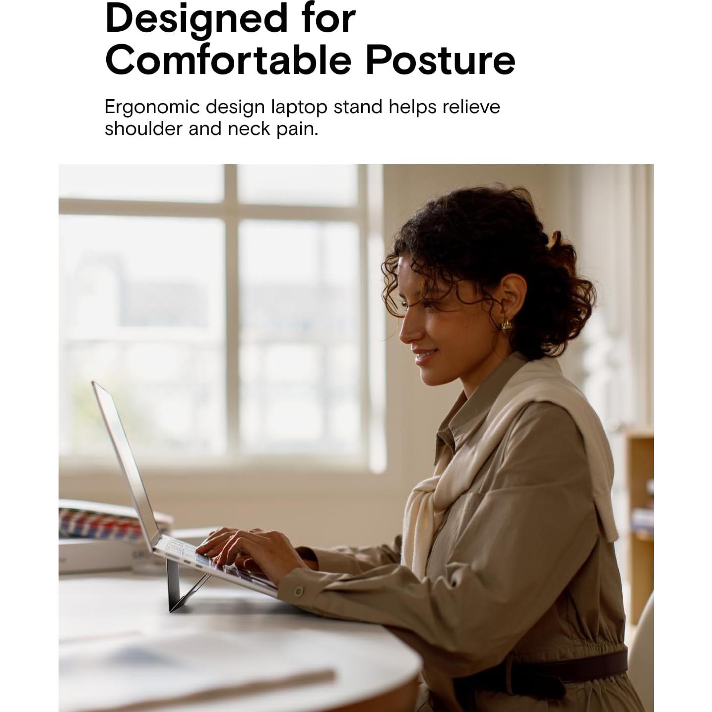 Soporte para Laptop MOFT Negro Jet, Elevador Plegable 2 Ángulos