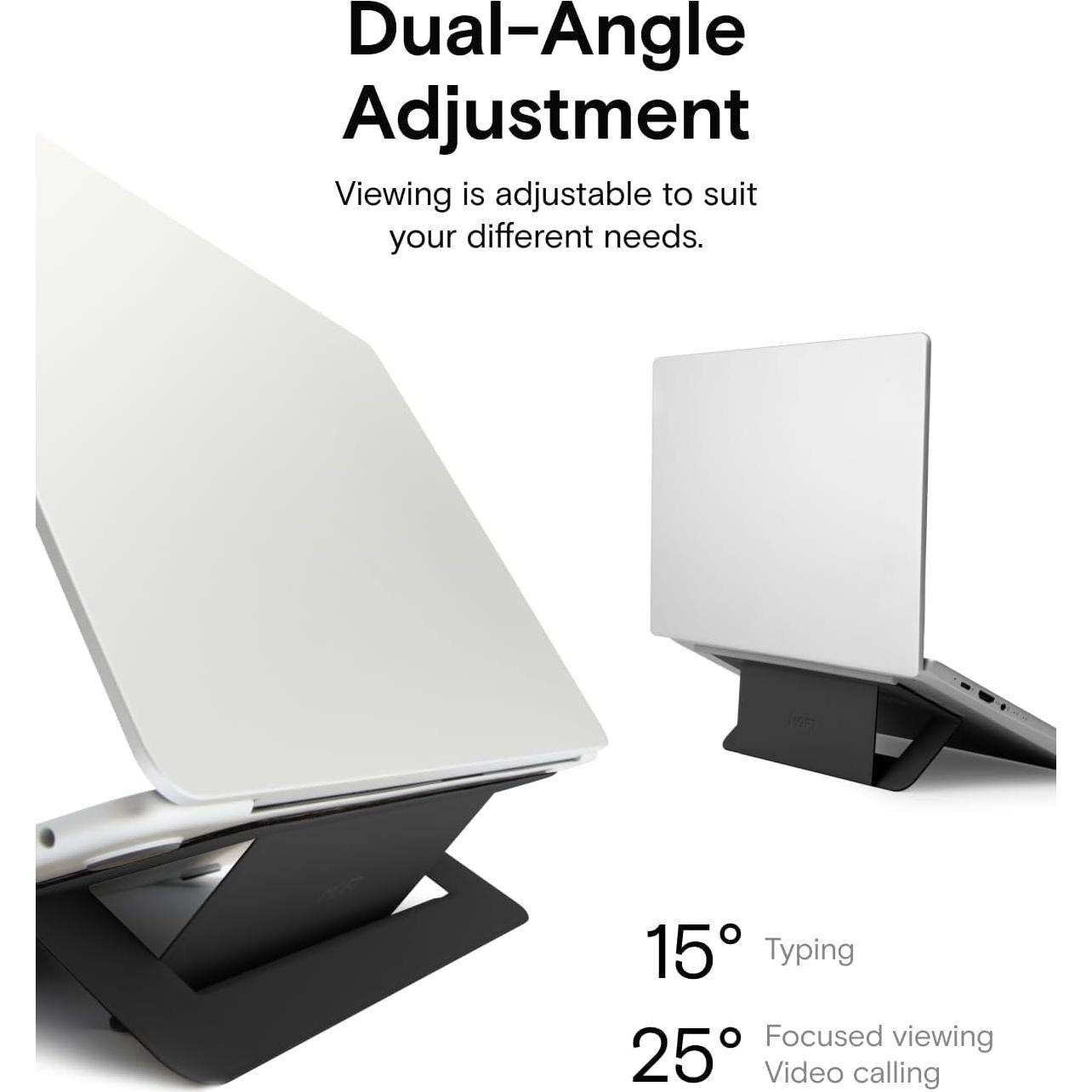 Soporte para Laptop MOFT Negro Jet, Elevador Plegable 2 Ángulos