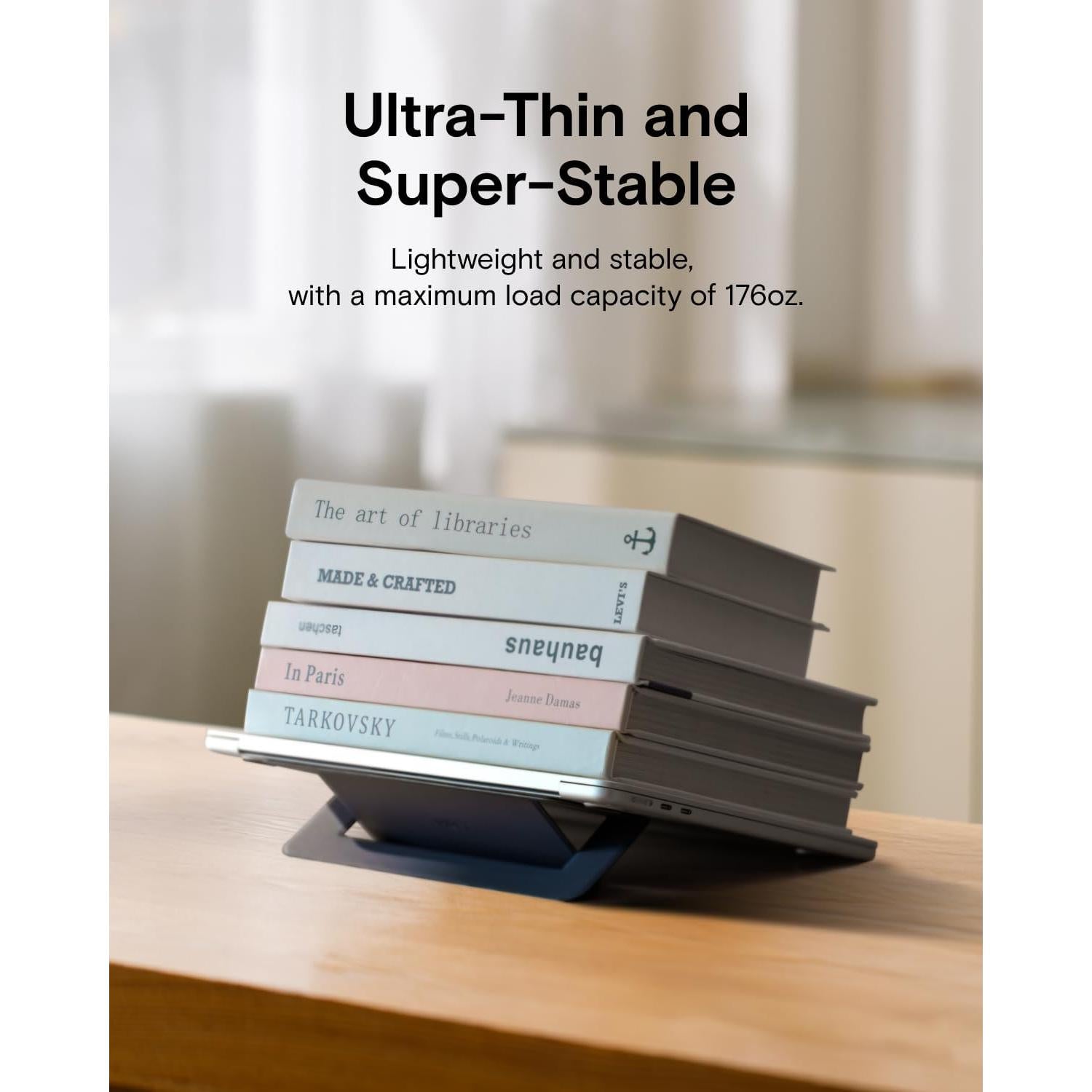 Soporte para Laptop MOFT Negro Jet, Elevador Plegable 2 Ángulos