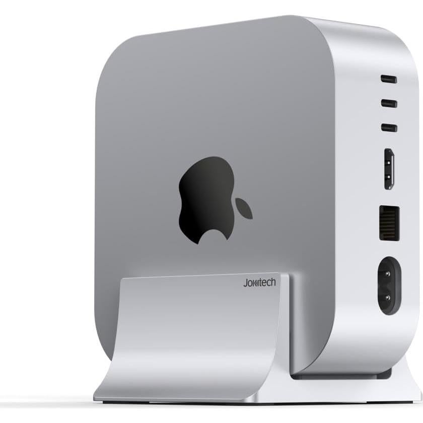 Soporte Vertical Metalico Jokitech para M4 Mac mini - Plata