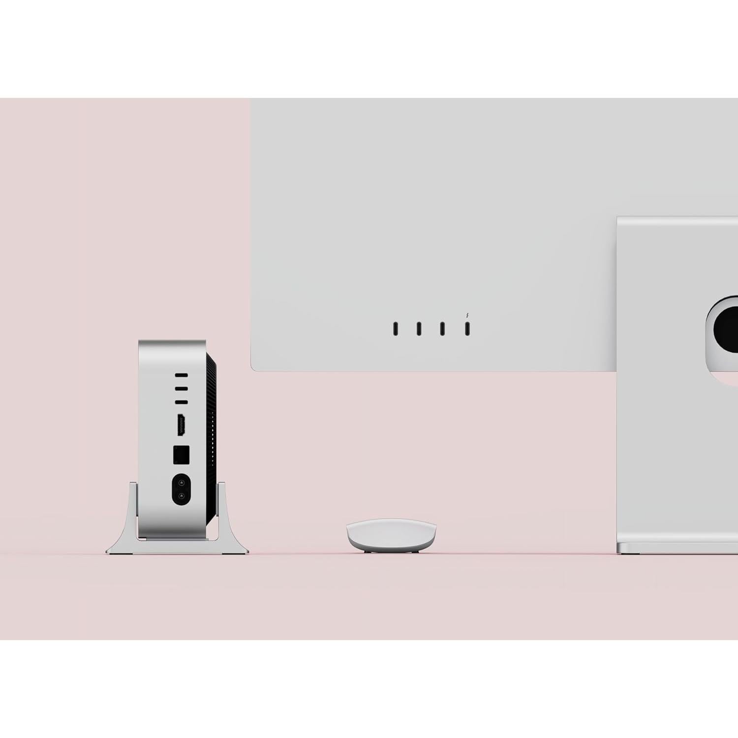 Soporte Vertical Metalico Jokitech para M4 Mac mini - Plata