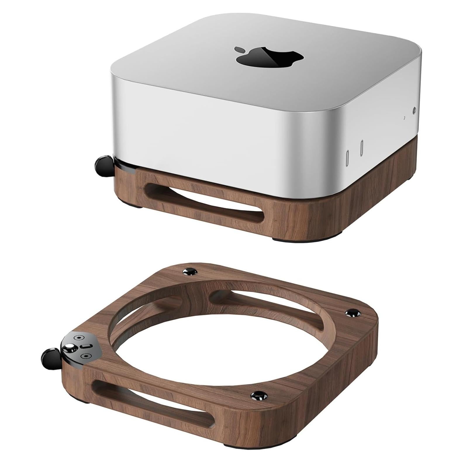 Soporte de Madera para Mac Mini M4/M4 Pro 2024 - HEWYIOS