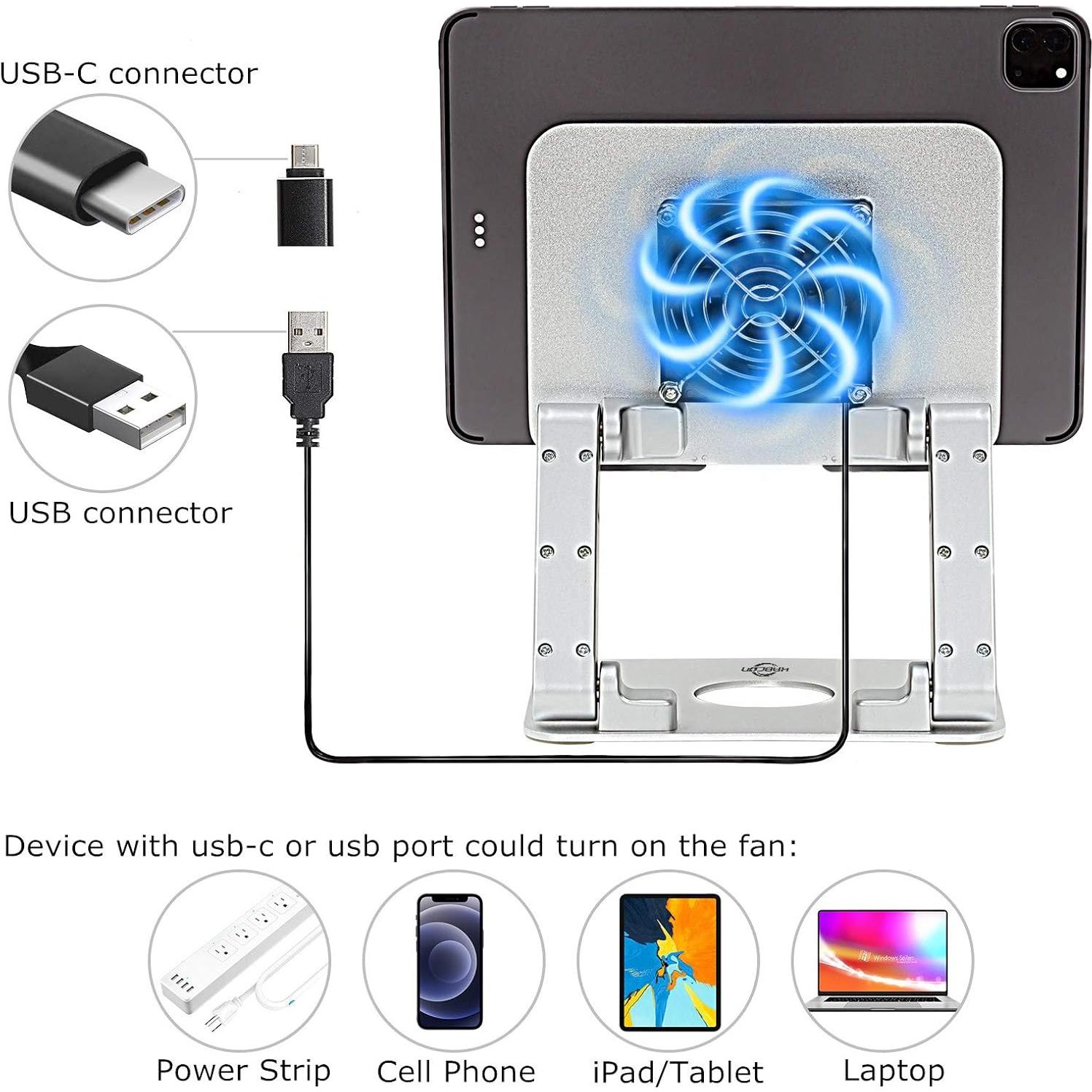 Soporte para Tableta KABCON con Ventilador Silencioso hasta 33 cm