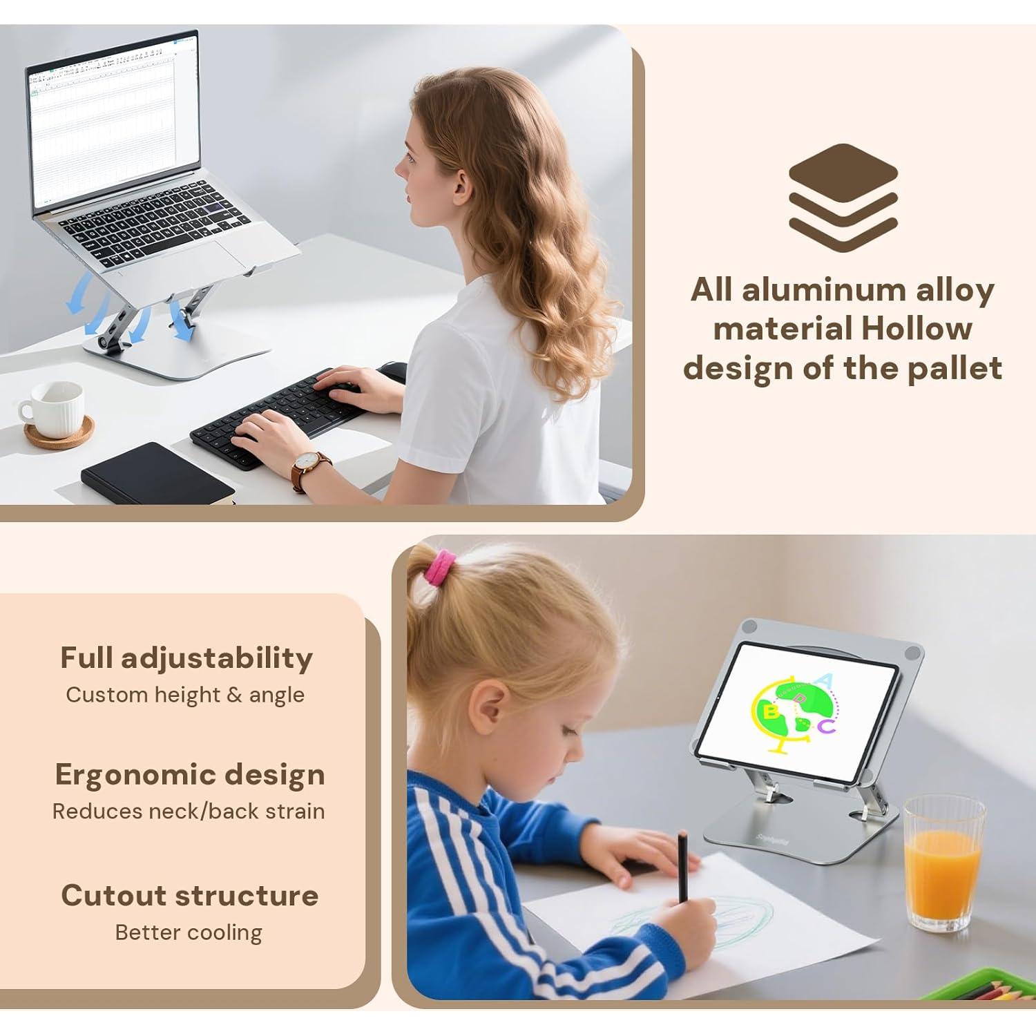 Soporte para Laptop Ergonómico SOPHOLID Ajustable 10-17 Pulgadas