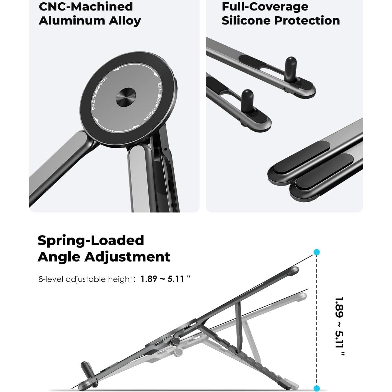 Soporte Plegable para Laptop Viozon 3 en 1 Ajustable