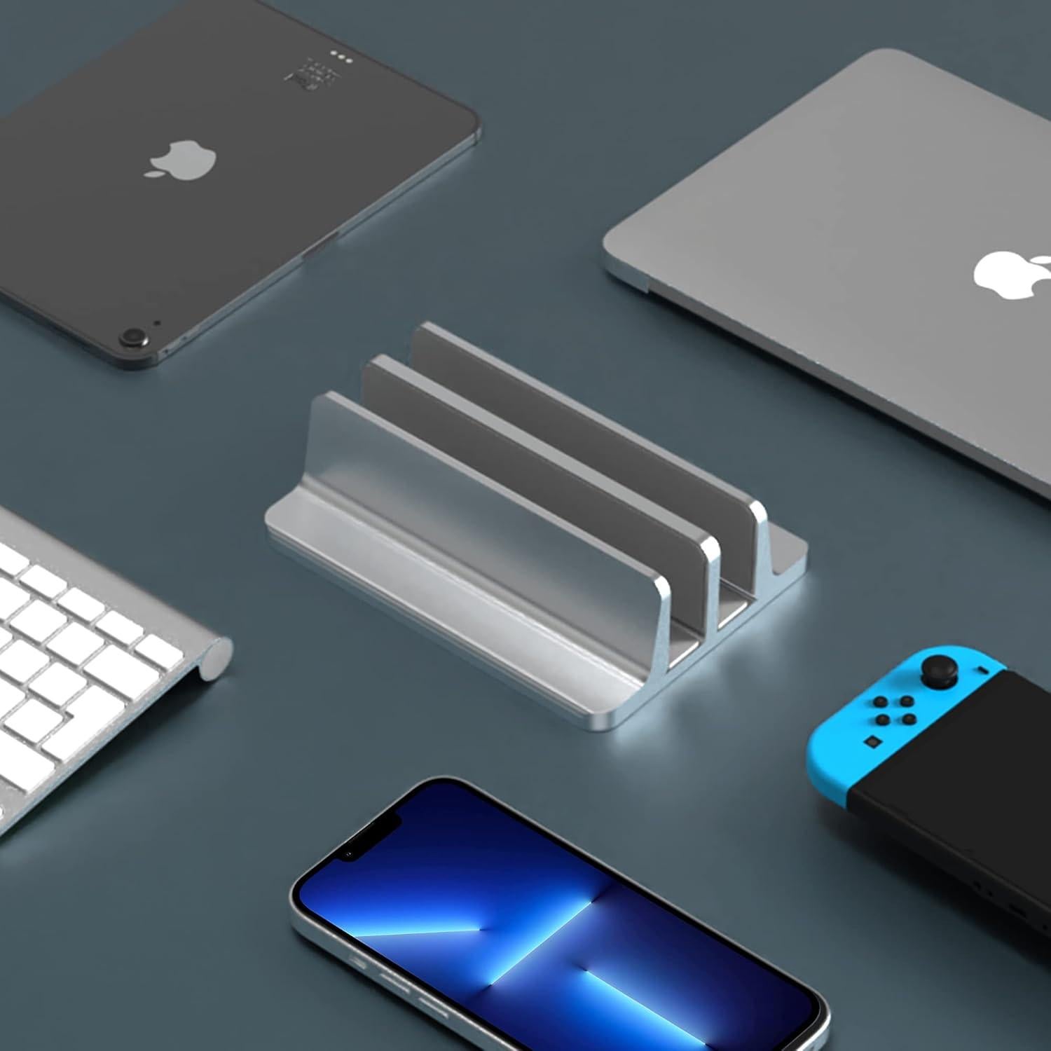 Soporte Vertical Ajustable para Laptop BULL-TECH Plata 17.3"