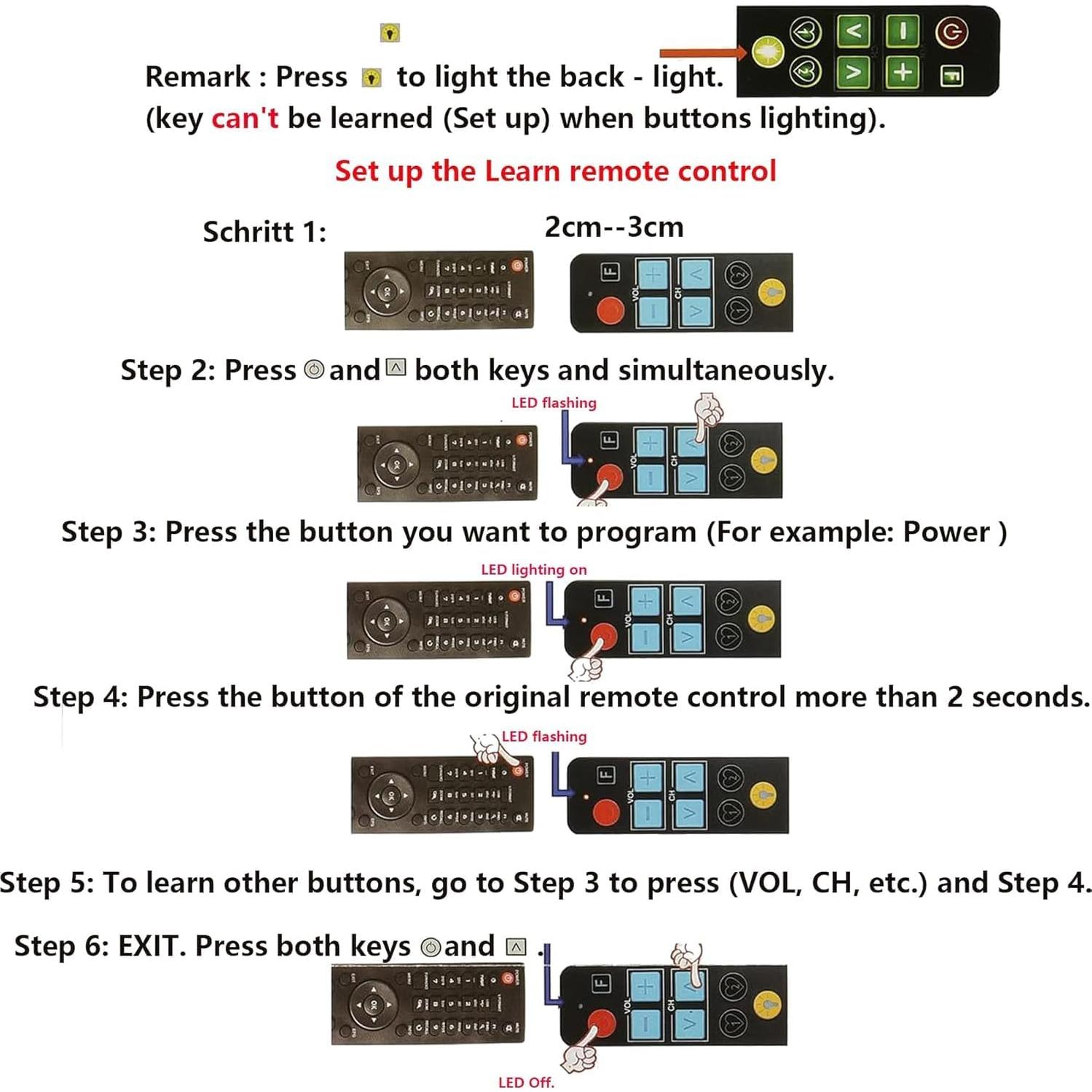 Control Remoto Universal Grande Ziezii L003 para Personas Mayores