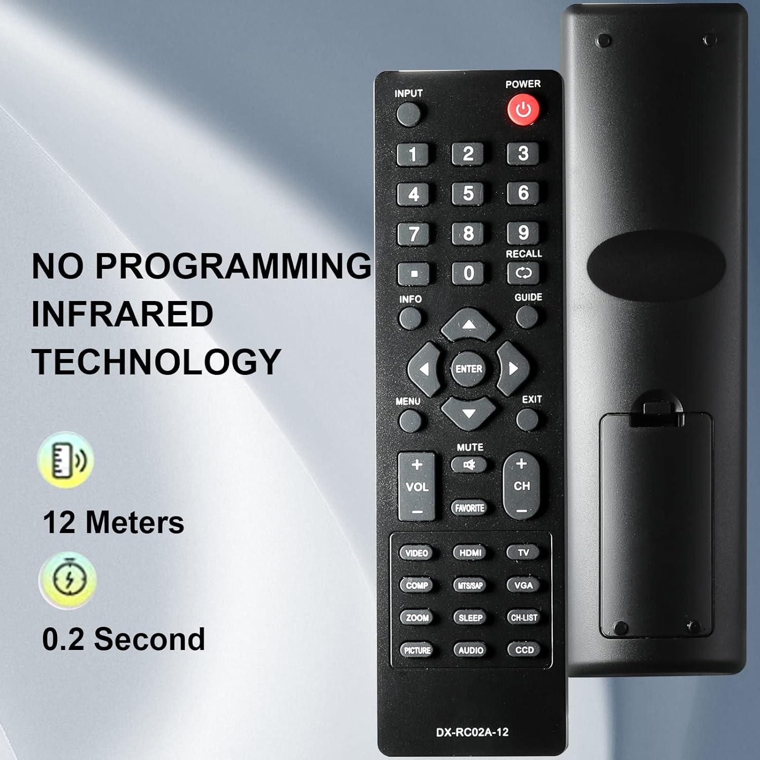 Control Remoto Universal DX-RC02A-12 para Televisores Dynex