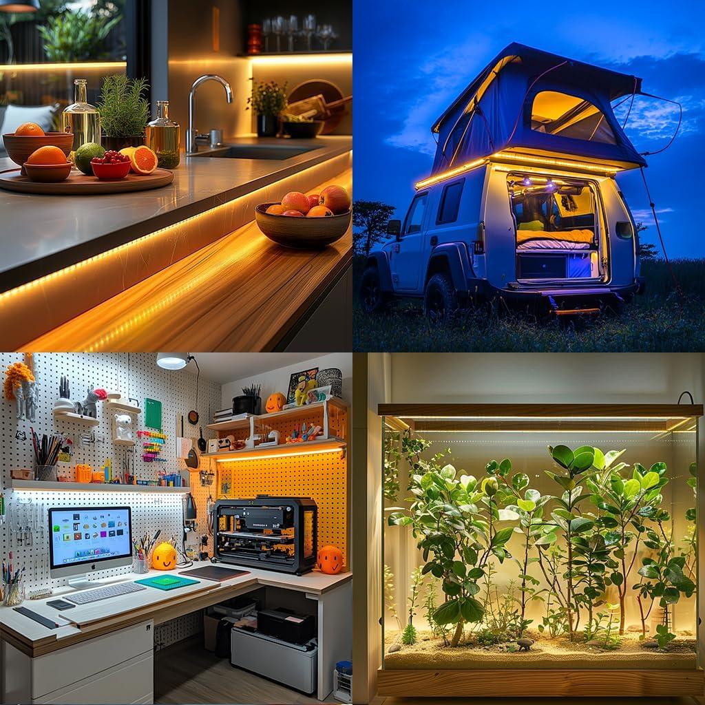 Tira de luz LED USB 5V 1m WMSDGZAI con 3 temperaturas de color