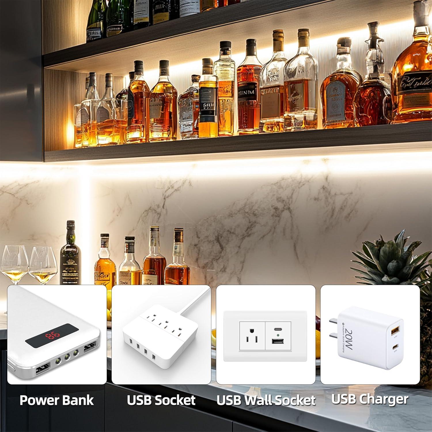 Tira de luz LED USB 5V 1m WMSDGZAI con 3 temperaturas de color