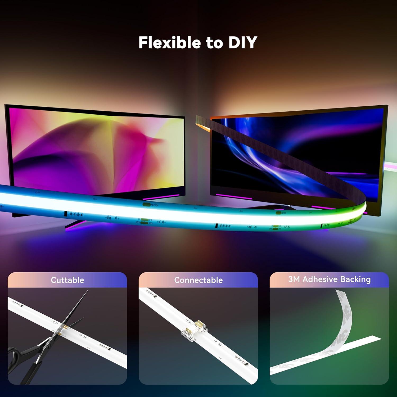 Tira LED COB RGB MIWISE 3m con control APP y música