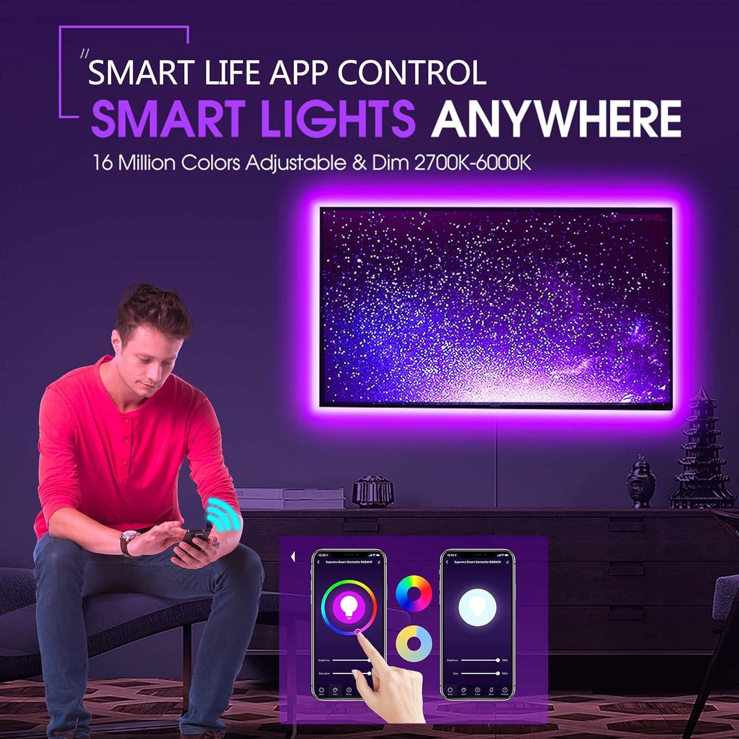 Tira de Luz LED RGBWW GIDEALED 3m USB WiFi Control Voz