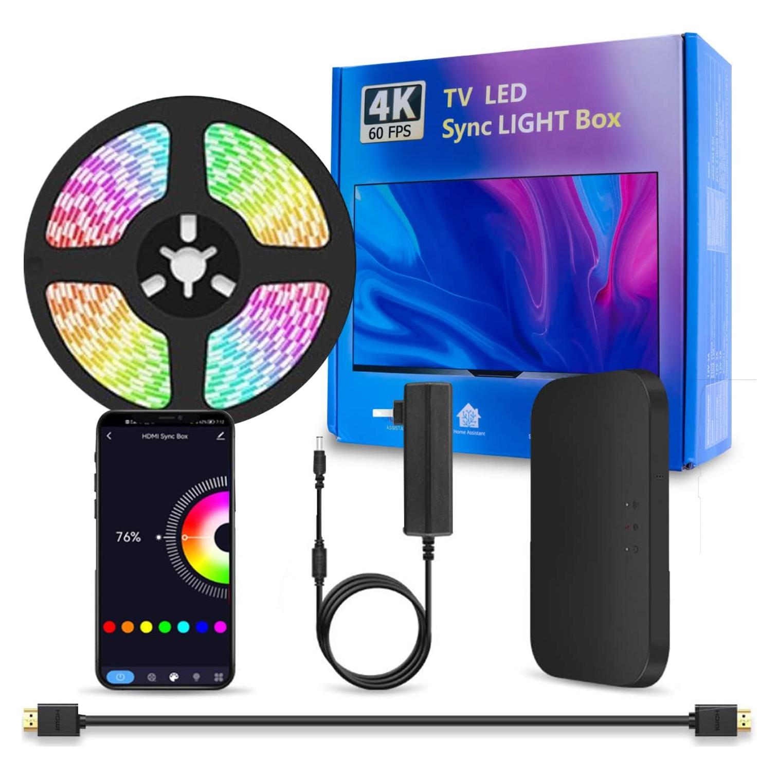 Fondo LED para TV AIYATO 75-85" RGBIC WiFi Sincronización Sonido