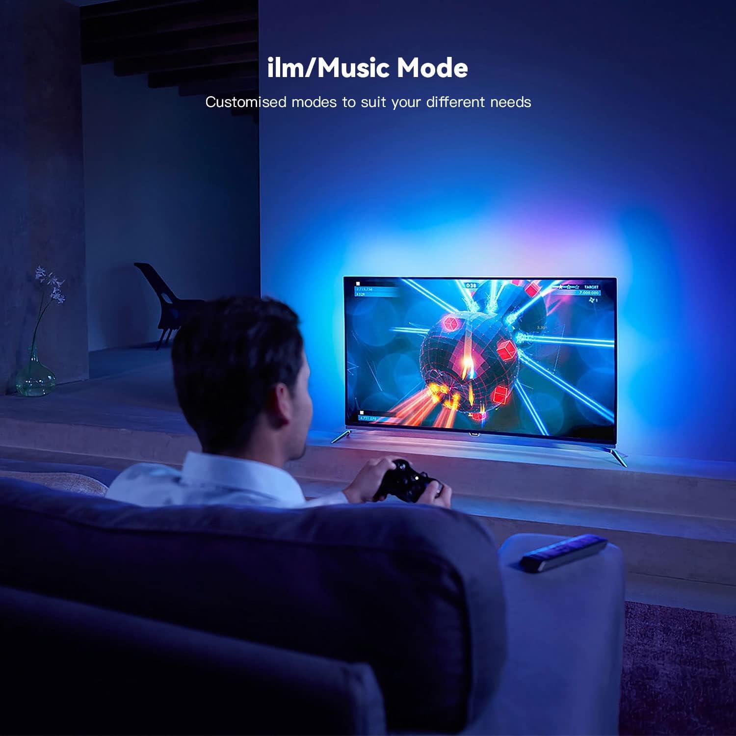 Fondo LED para TV AIYATO 75-85" RGBIC WiFi Sincronización Sonido