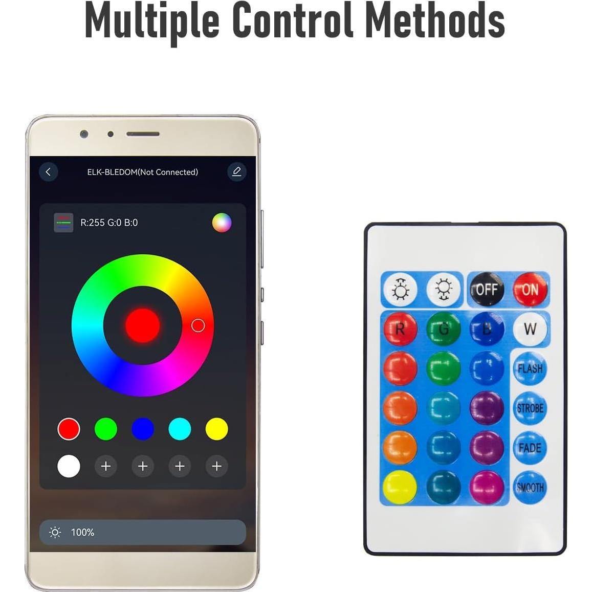 Tira LED RGB 5m Jiehua 150 luces control remoto APP