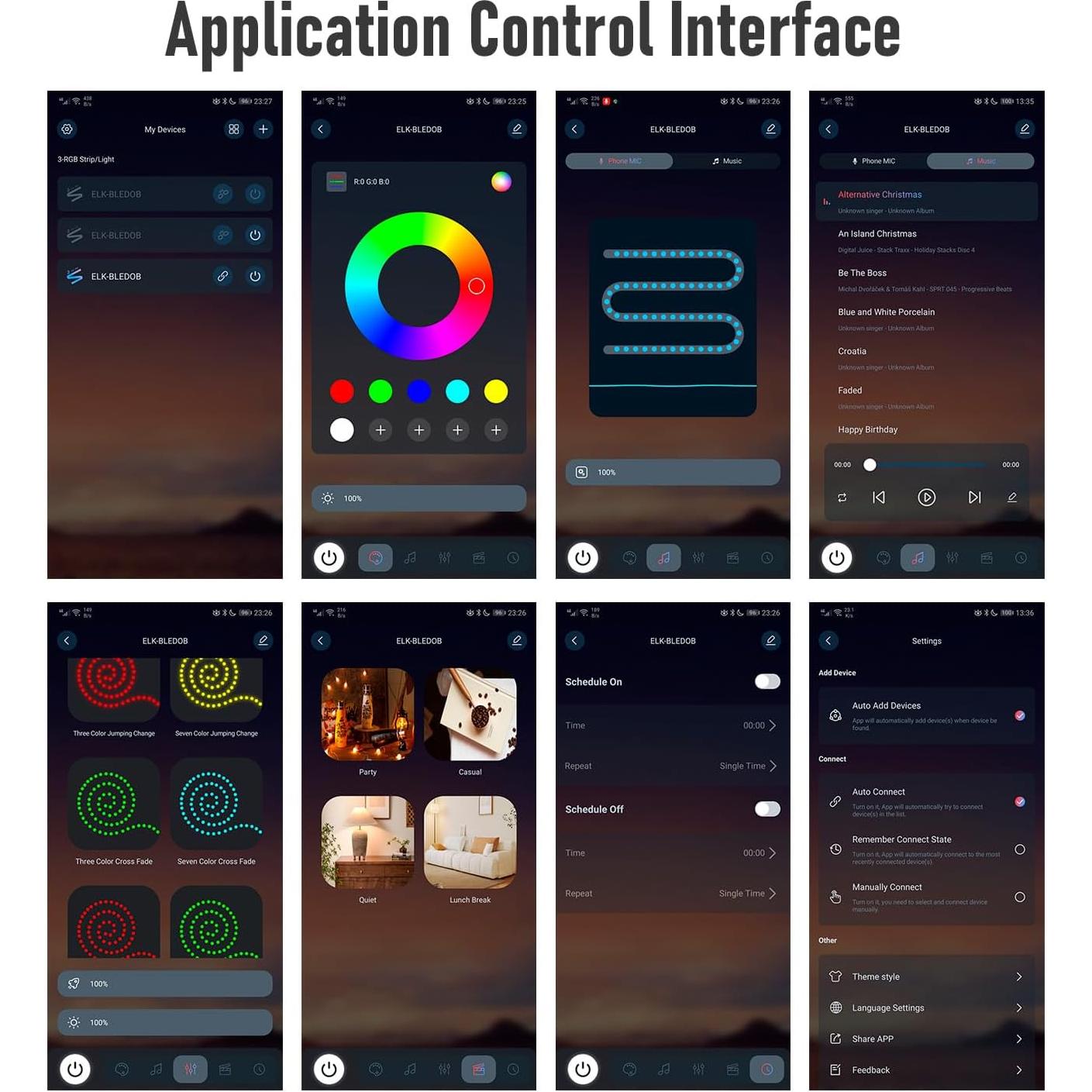 Tira LED RGB 5m Jiehua 150 luces control remoto APP