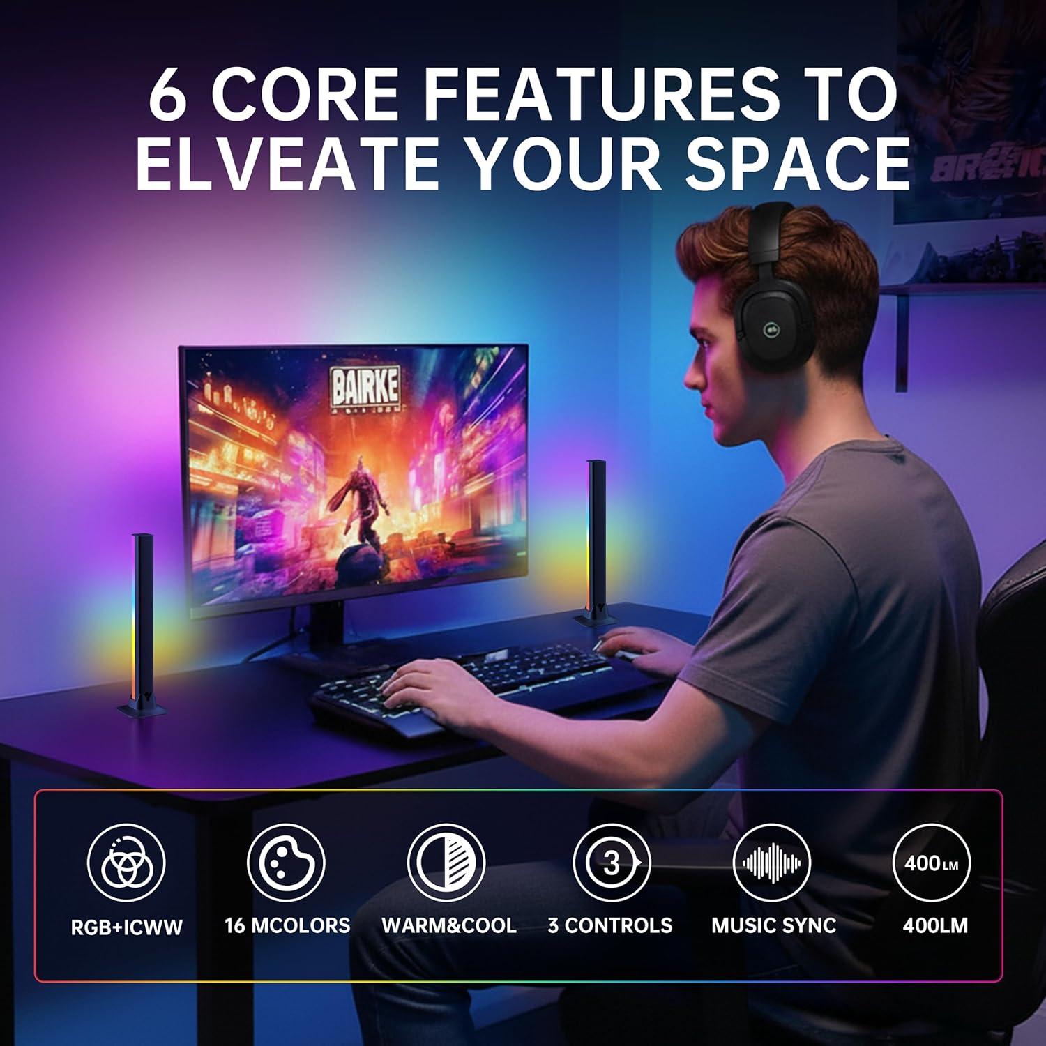 Barras de Luz LED Inteligentes VUQ 24 cm RGB+ICWW 400lm