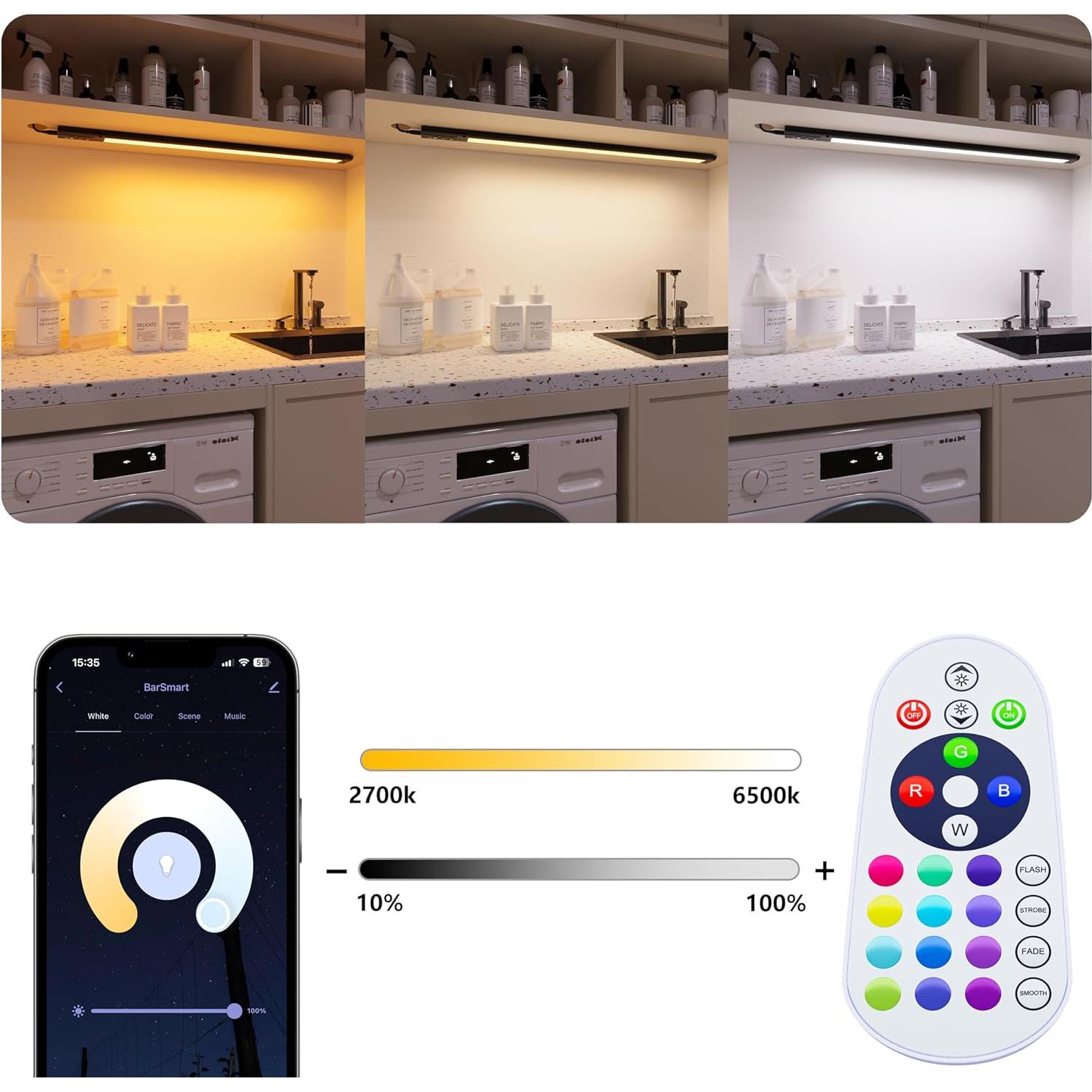 Barra de Luz LED Inteligente LAMPAOUS BarSmart Plus 90 cm RGB+CCT