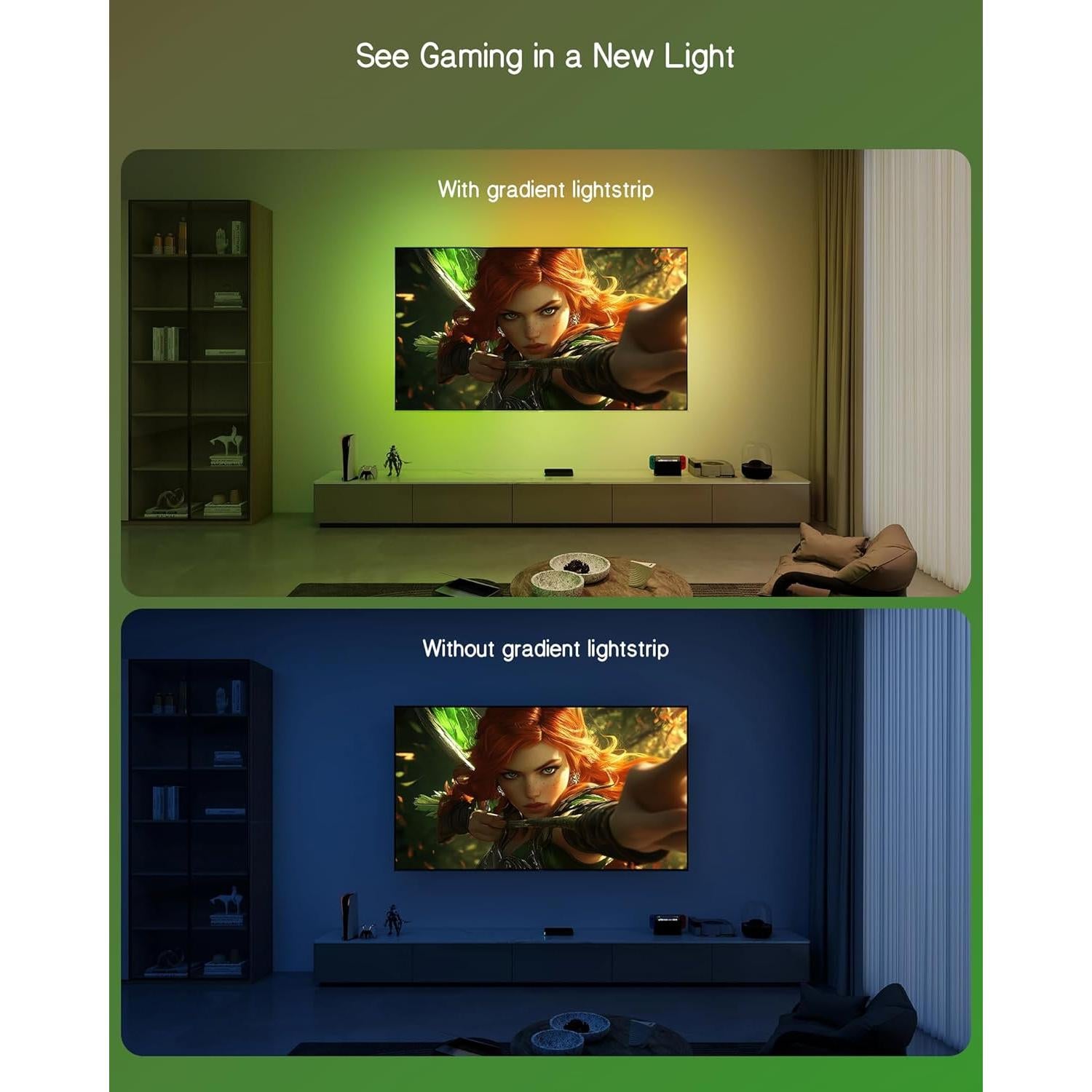 Fondo de TV LED RGBICCW BWEETECH 65" 4K HDMI 2.0