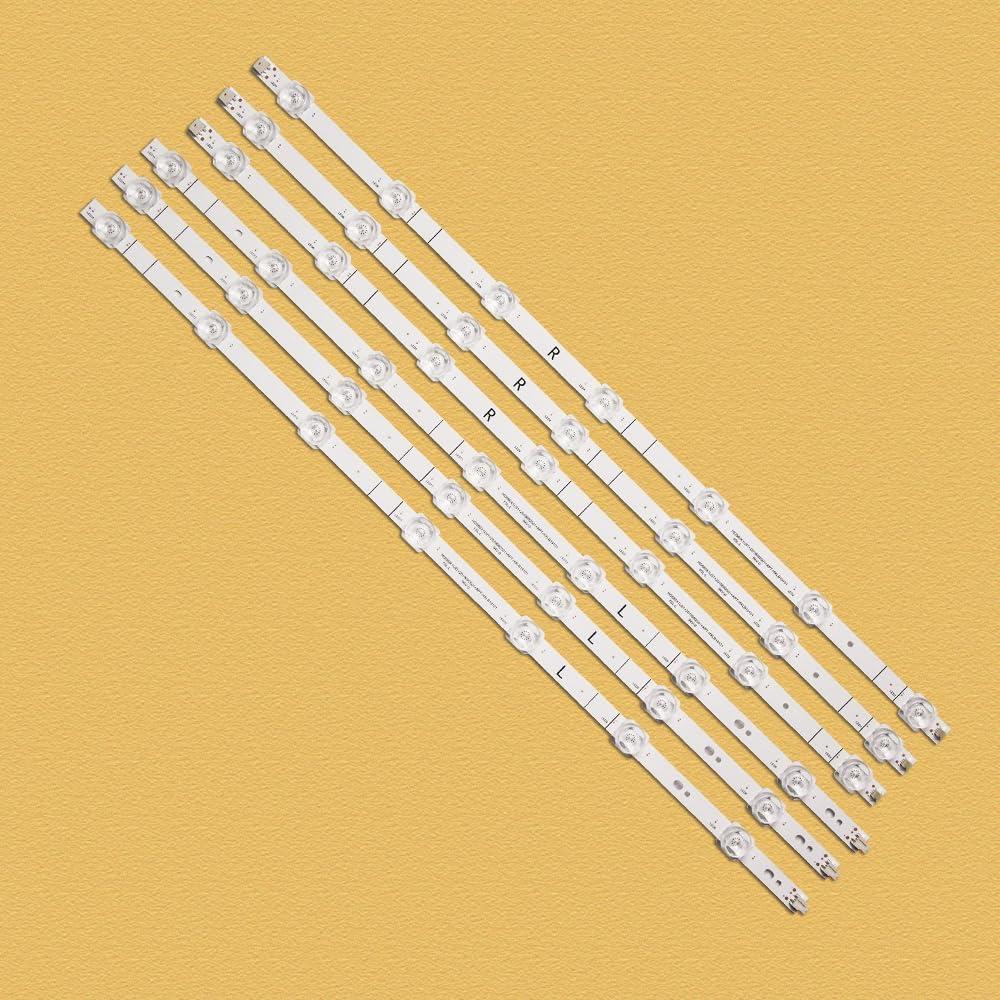 Tira de Retroiluminación LED GuuYebe 1100mm 6 Pcs 3V