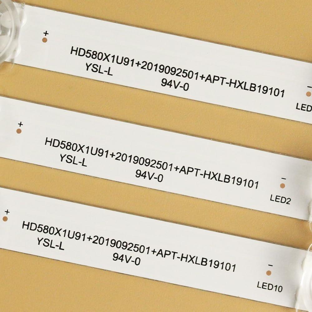 Tira de Retroiluminación LED GuuYebe 1100mm 6 Pcs 3V